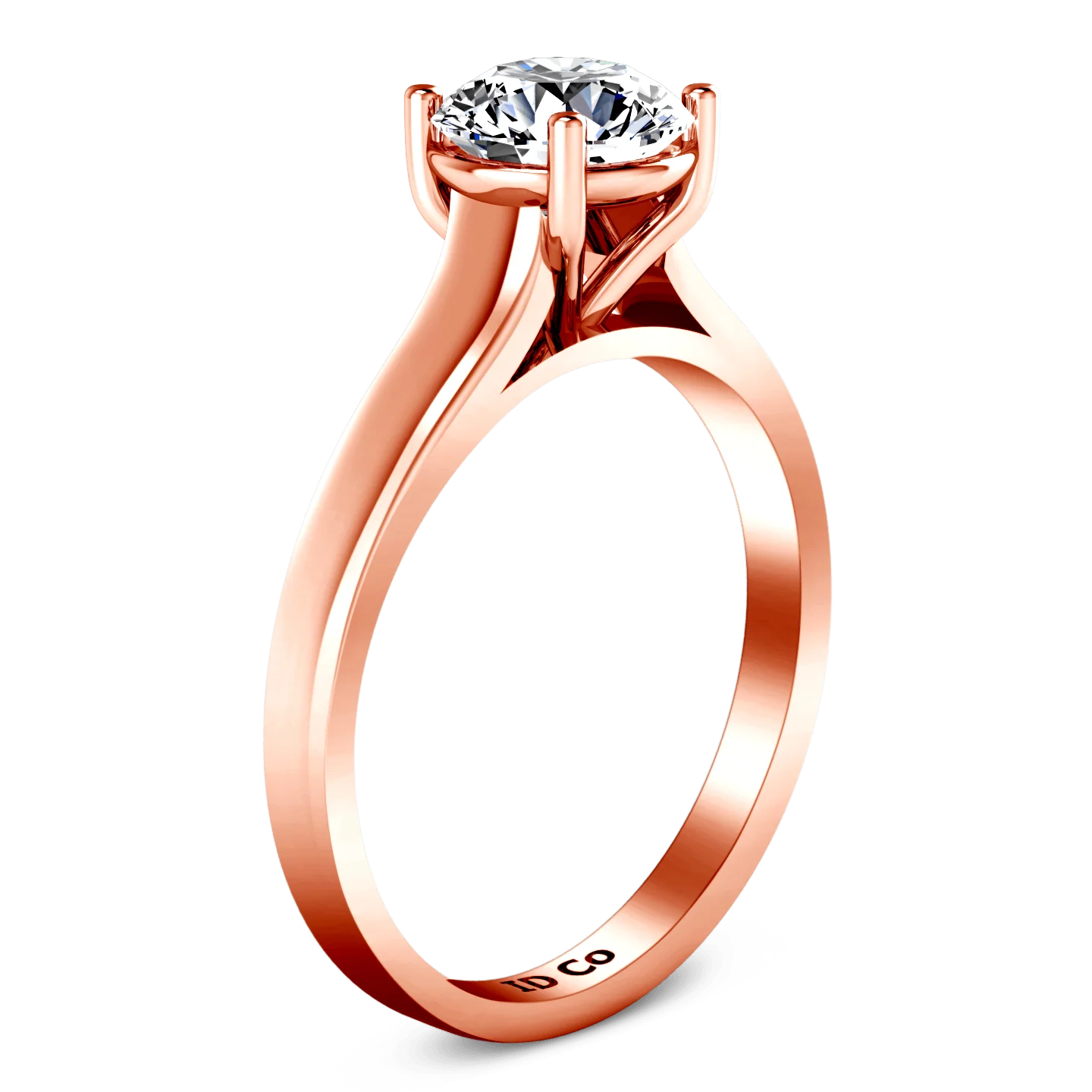 Solitaire Diamond Engagement Ring Valse  14K Rose Gold - Image 2