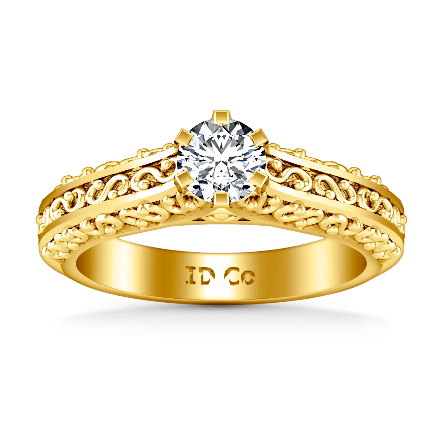 Solitaire Diamond Engagement Ring Whitney 14K Yellow Gold
