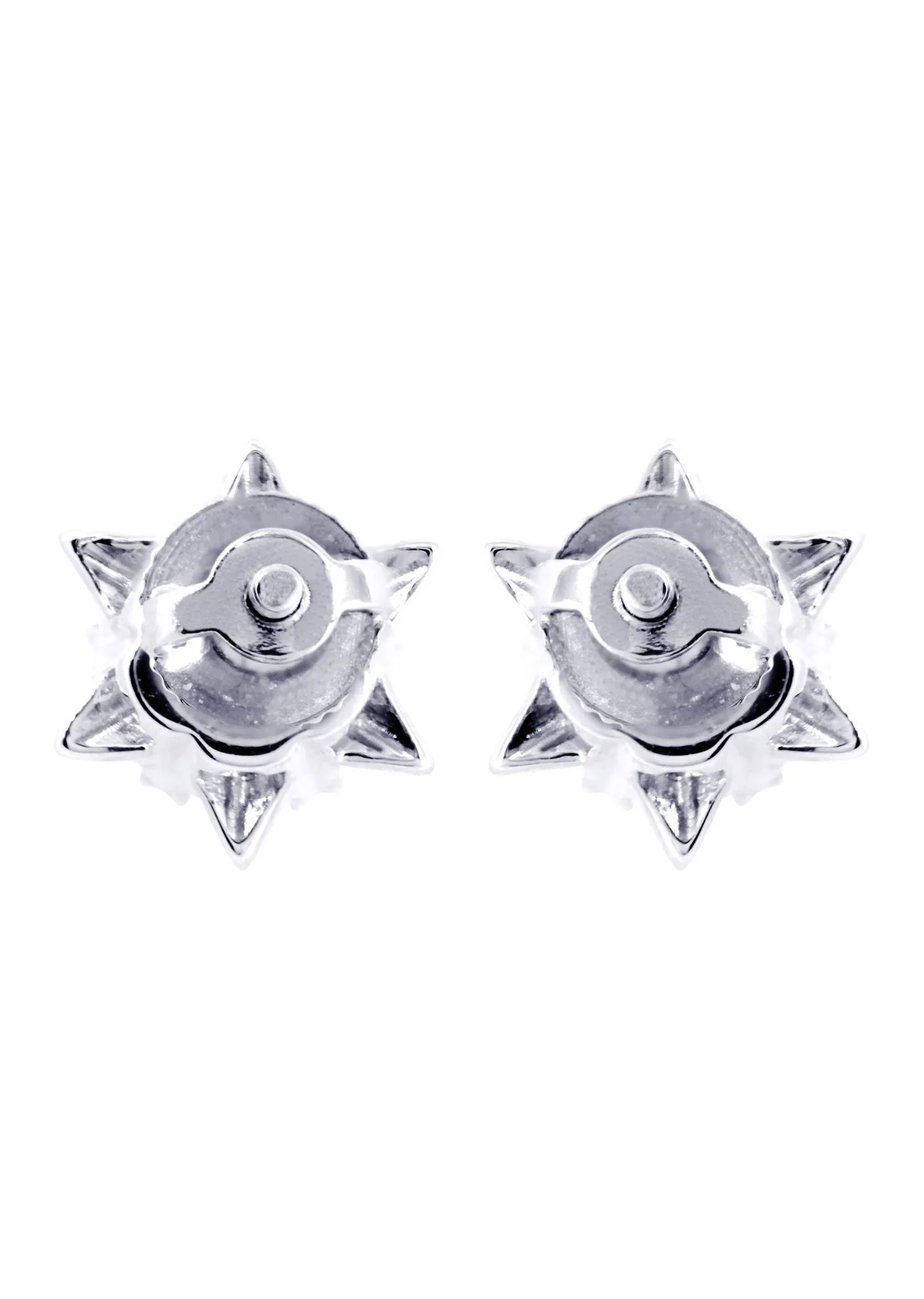 Stud Diamond Earrings For Men | 14K White Gold | 0.44 Carats - Image 3