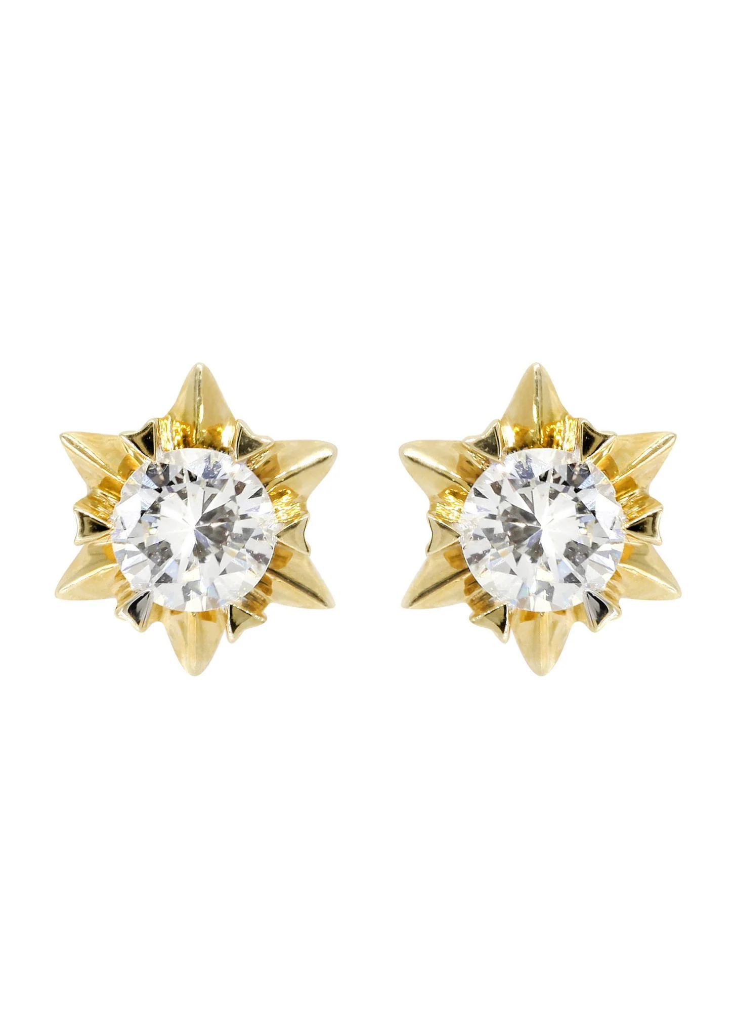 Stud Diamond Earrings For Men | 14K Yellow Gold | 0.59 Carats