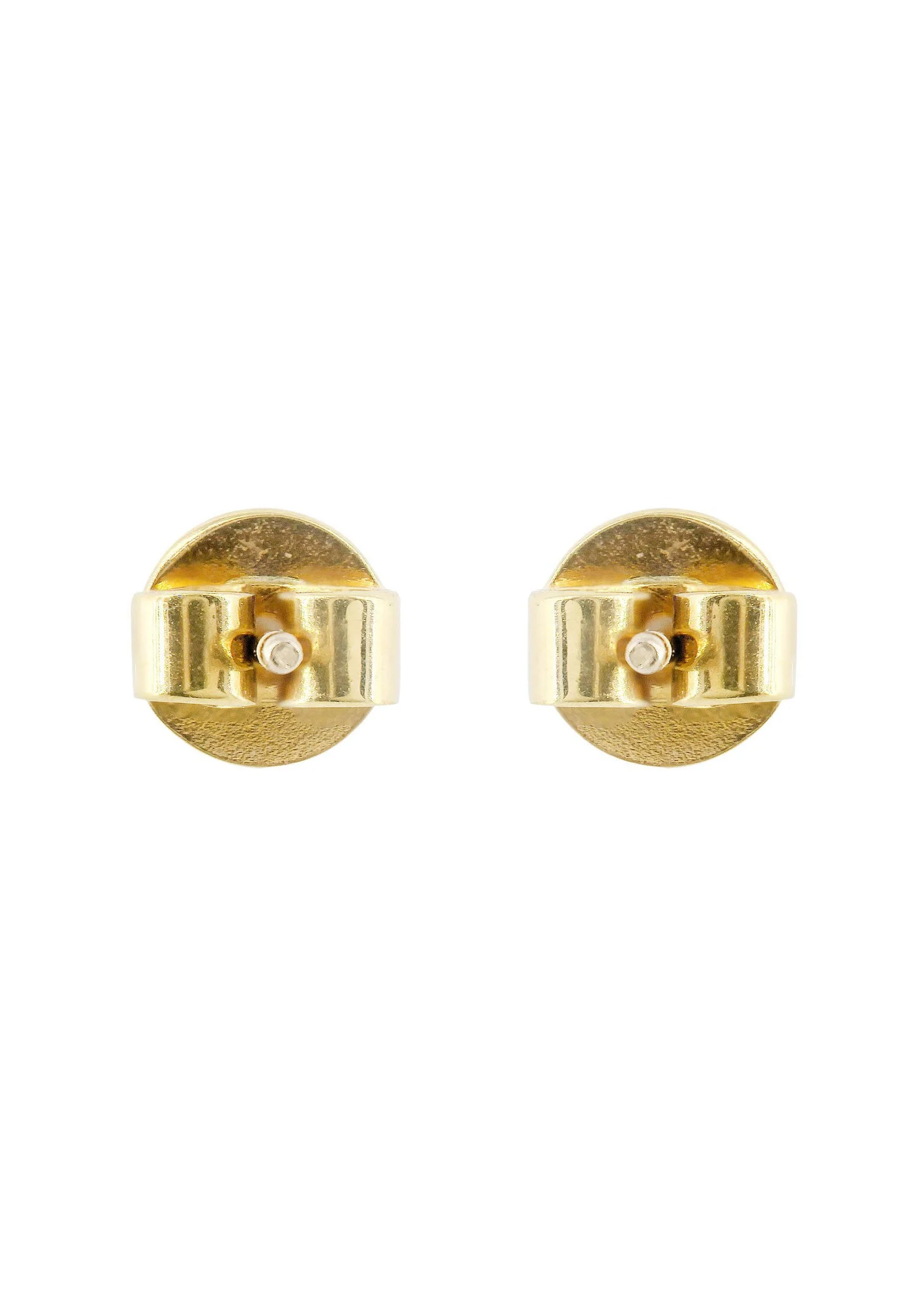 Stud Diamond Earrings For Men Illusion Set | 14K Yellow Gold | 0.43 Carats - Image 3