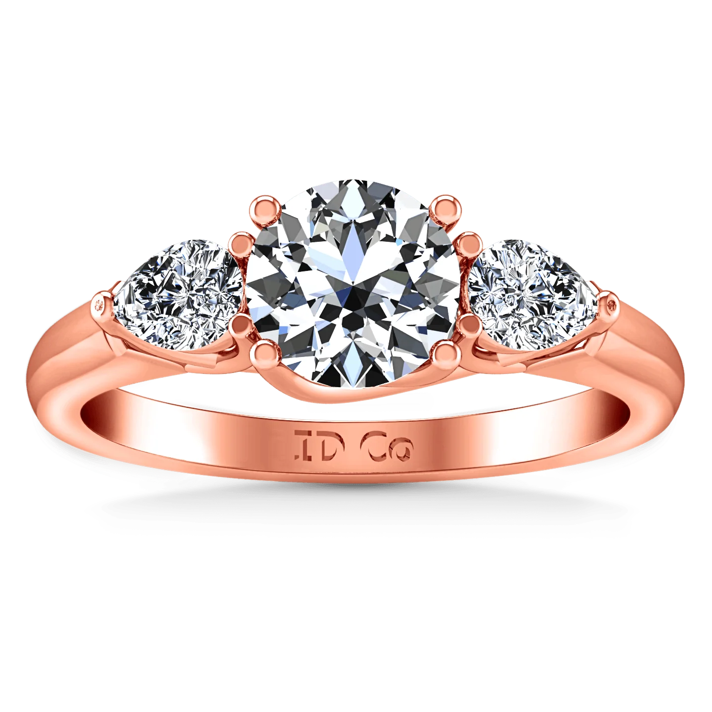 Three Stone Diamond EngagementRing Chantal 14K Rose Gold
