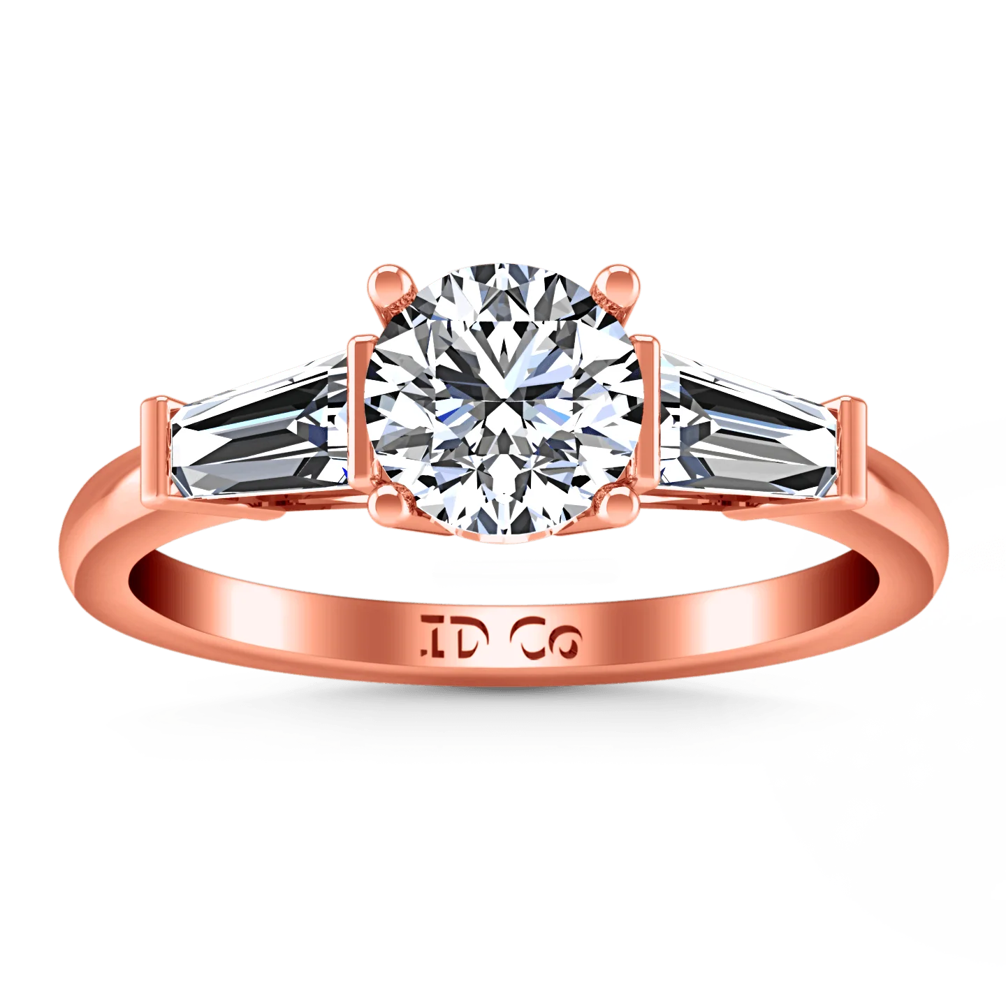 Three Stone Diamond EngagementRing Jenna 14K Rose Gold