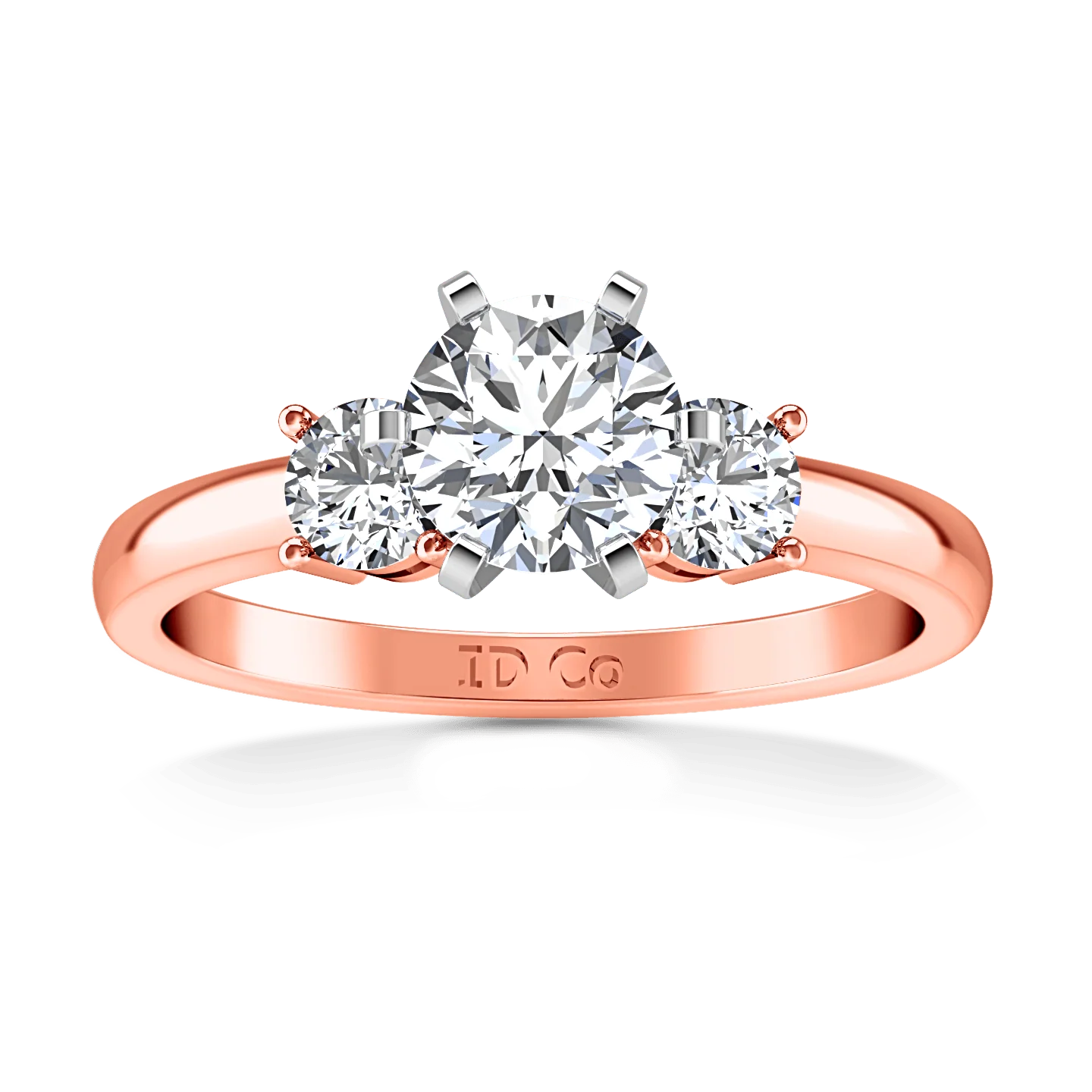 Three Stone Diamond EngagementRing Talia 14K Rose Gold