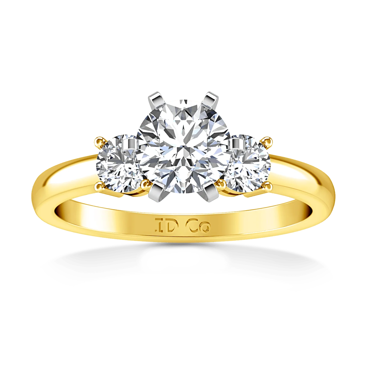 Three Stone Diamond Engagement Ring Talia 14K Yellow Gold