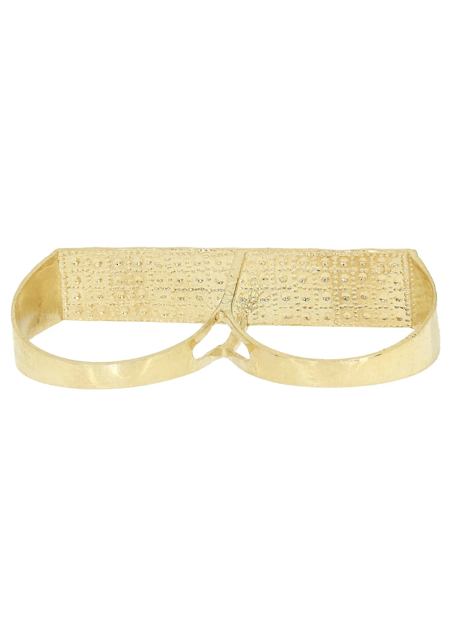 Two Finger 10K Gold Mens Ring | 7.4 Grams - Image 2
