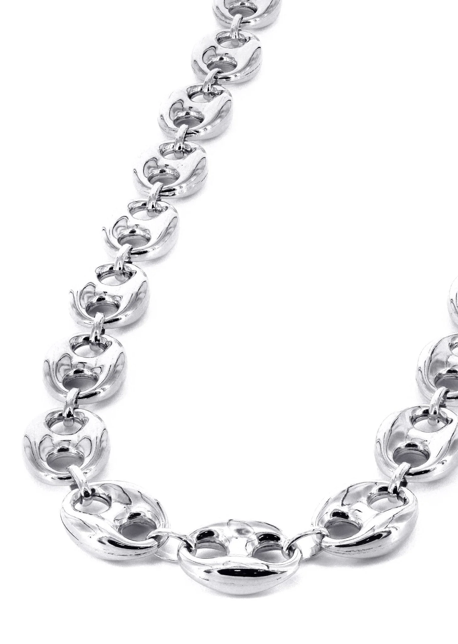 White Gold Chain - Womens Semi Solid Puff Chain 10K/14K Gold