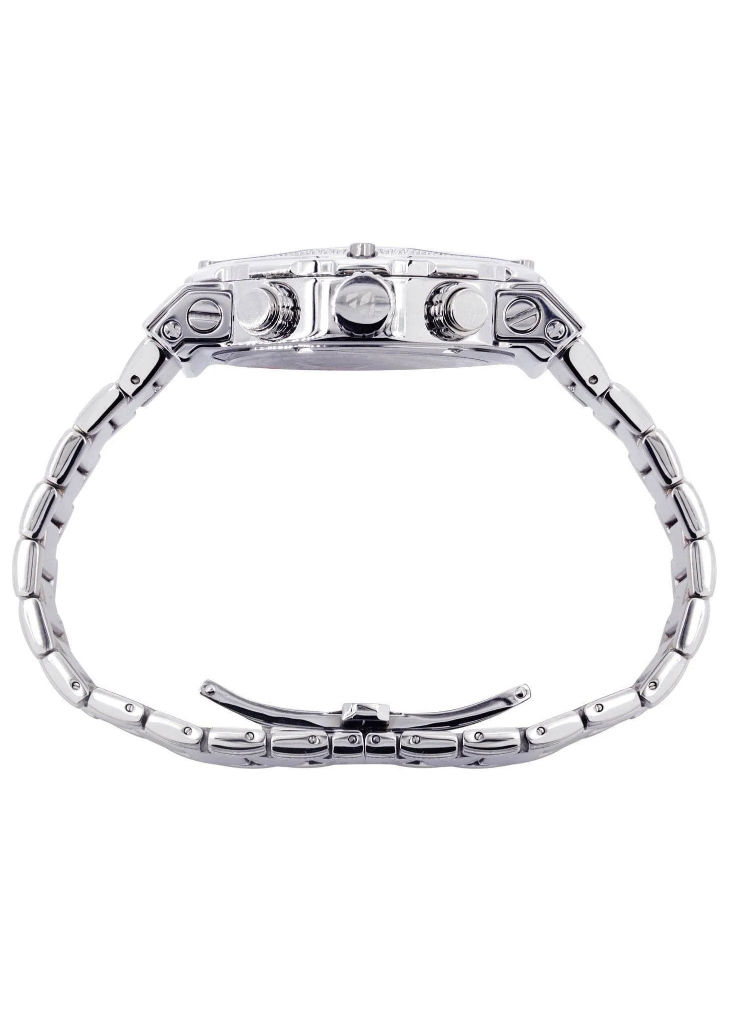 Mens White Gold Tone Diamond Watch | Appx. 0.22 Carats - Image 3