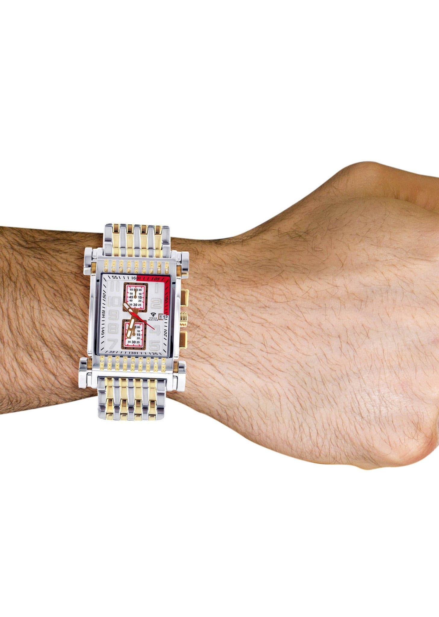 Mens Yellow Gold  Tone Diamond Watch | Appx. 0.195 Carats - Image 4