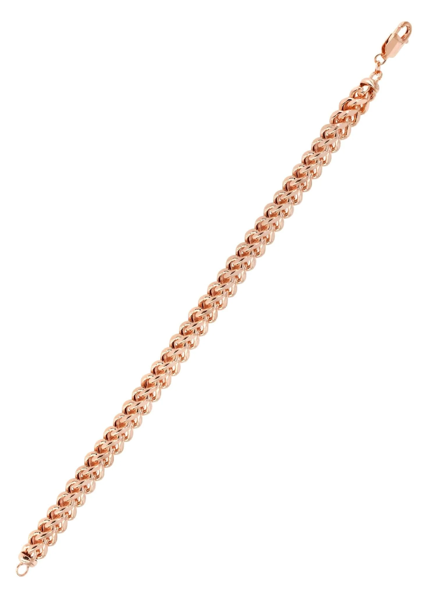 14K Rose Gold Bracelet Semi Solid Franco For Women - Image 2