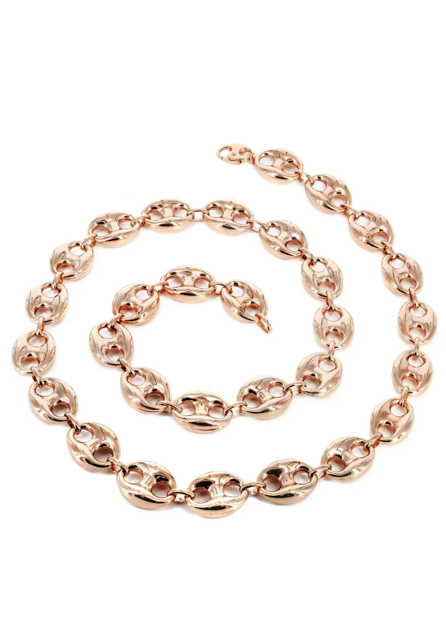 Womens 14K Rose Gold Chain Semi Solid Puff - Image 2