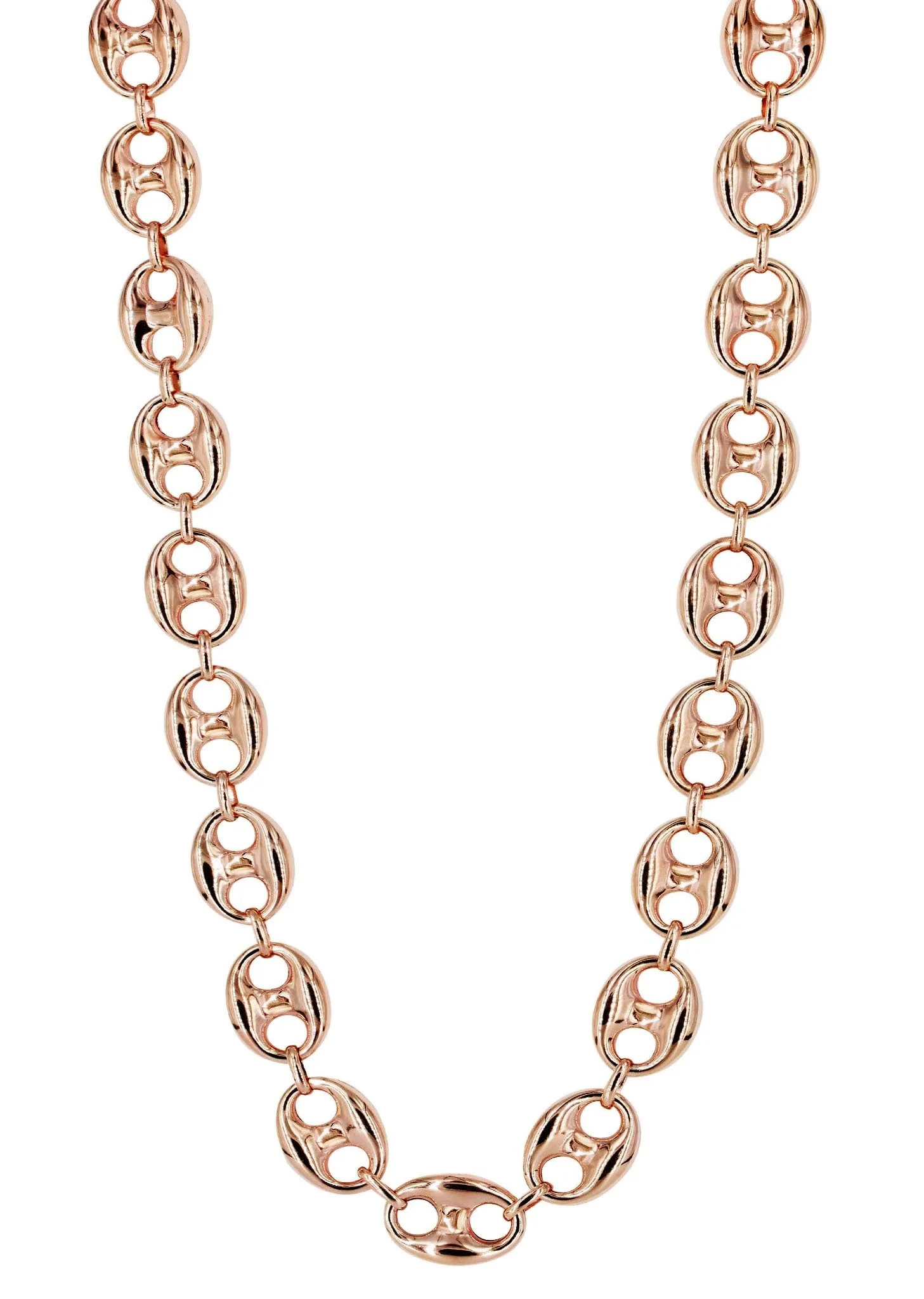 Womens 14K Rose Gold Chain Semi Solid Puff - Image 3