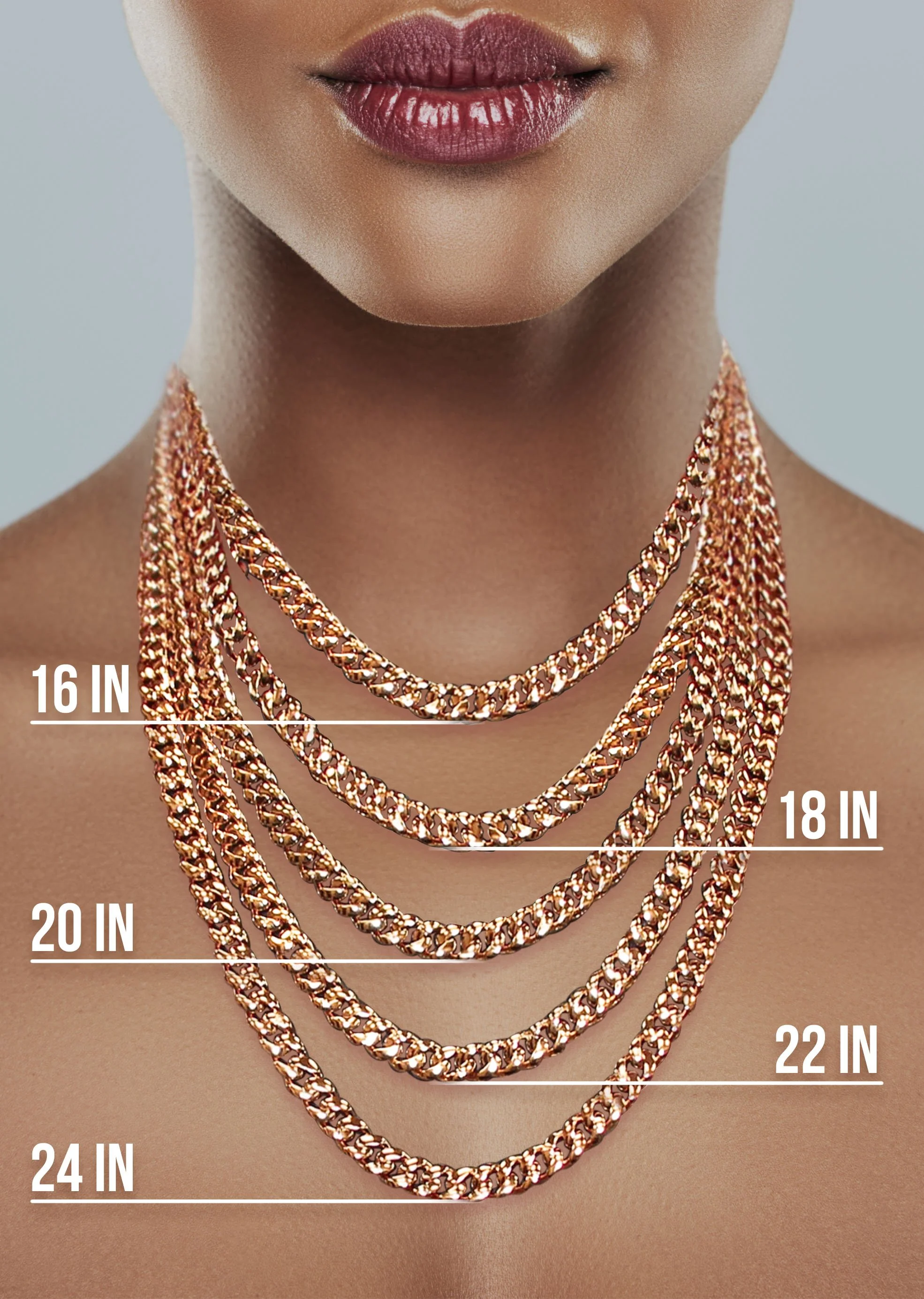Womens 14K Rose Gold Chain - Solid Mariner Chain - Image 6
