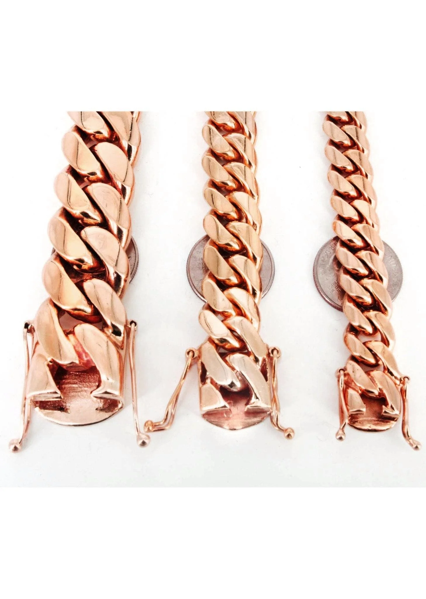 Heavy Solid Rose Gold Miami Cuban Link Chain Customizable (10MM-20MM) - Image 2