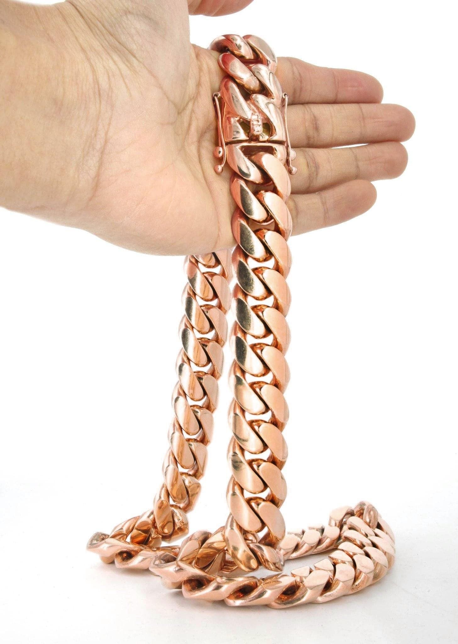 Heavy Solid Rose Gold Miami Cuban Link Chain Customizable (10MM-20MM) - Image 7