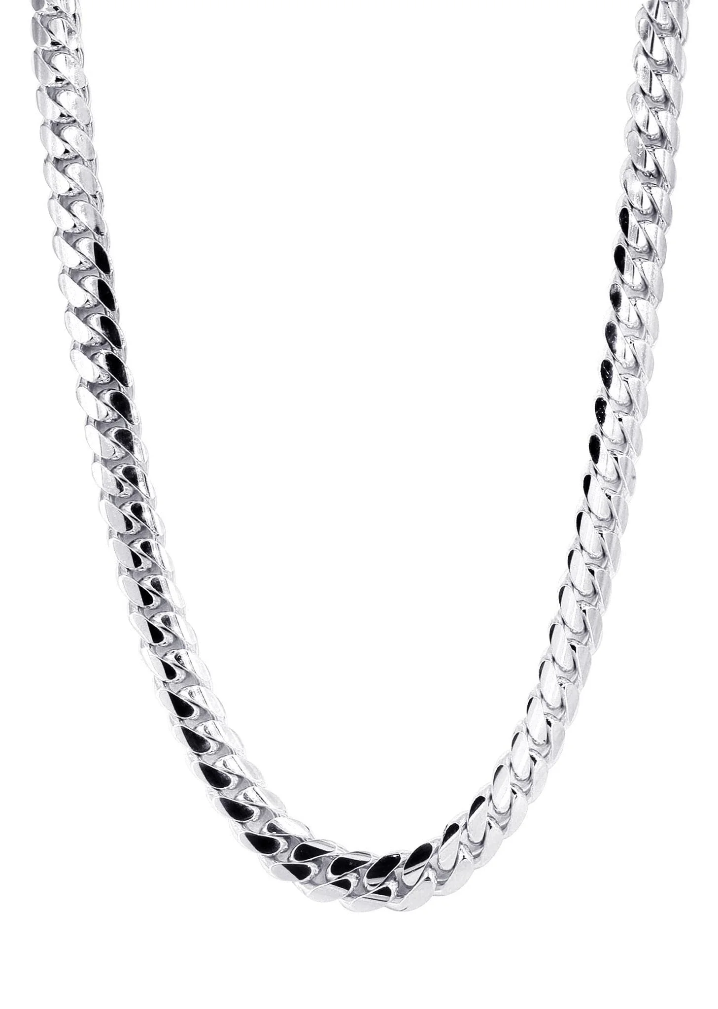 Heavy Solid White Gold Miami Cuban Link Chain Customizable (10MM-20MM) - Image 3
