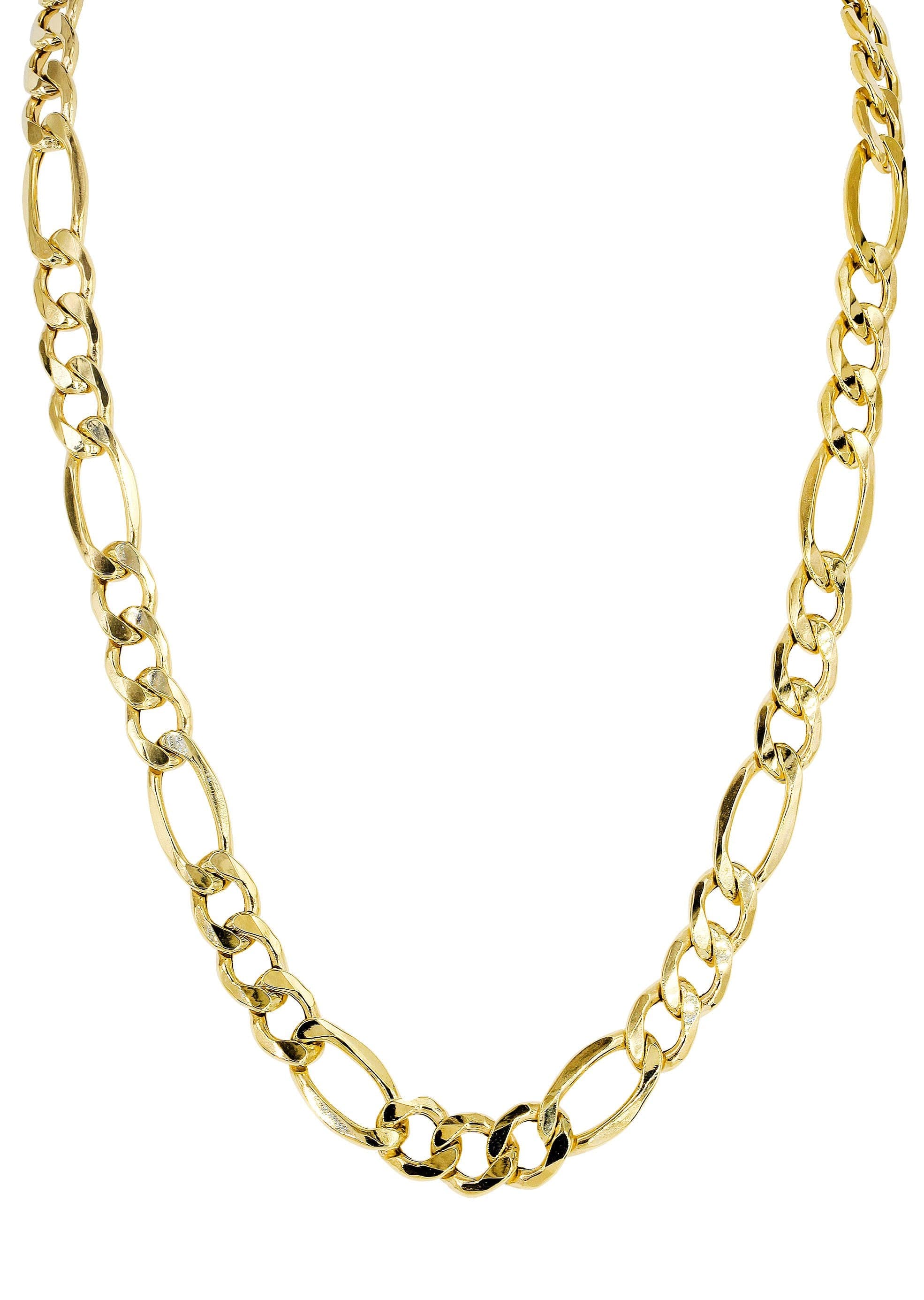 Gold Chain - Womens Semi Solid Figaro Chain 10K Gold - Image 4