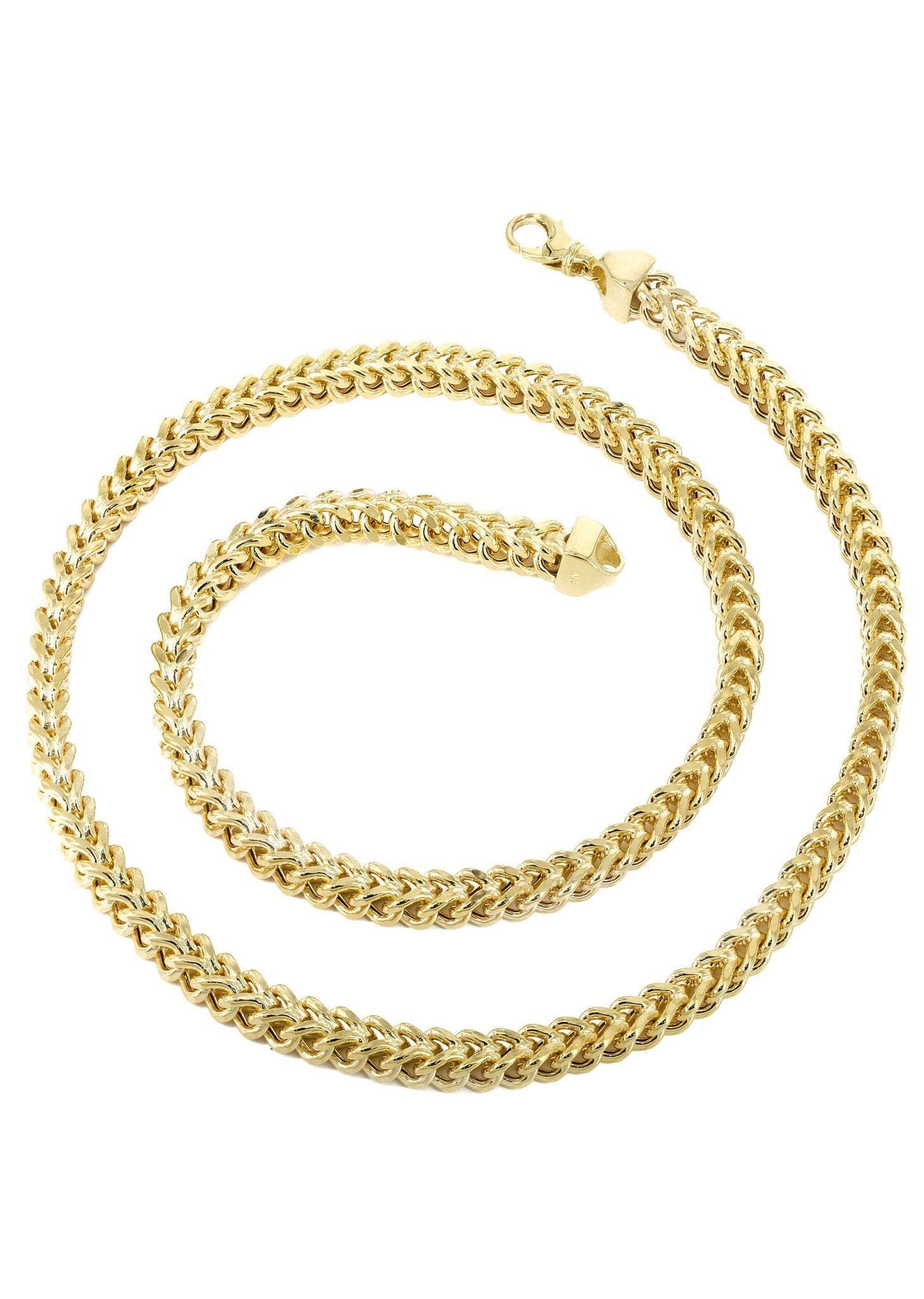 Gold Chain - Womens 10K Yellow Semi Solid Franco Chain - Image 2