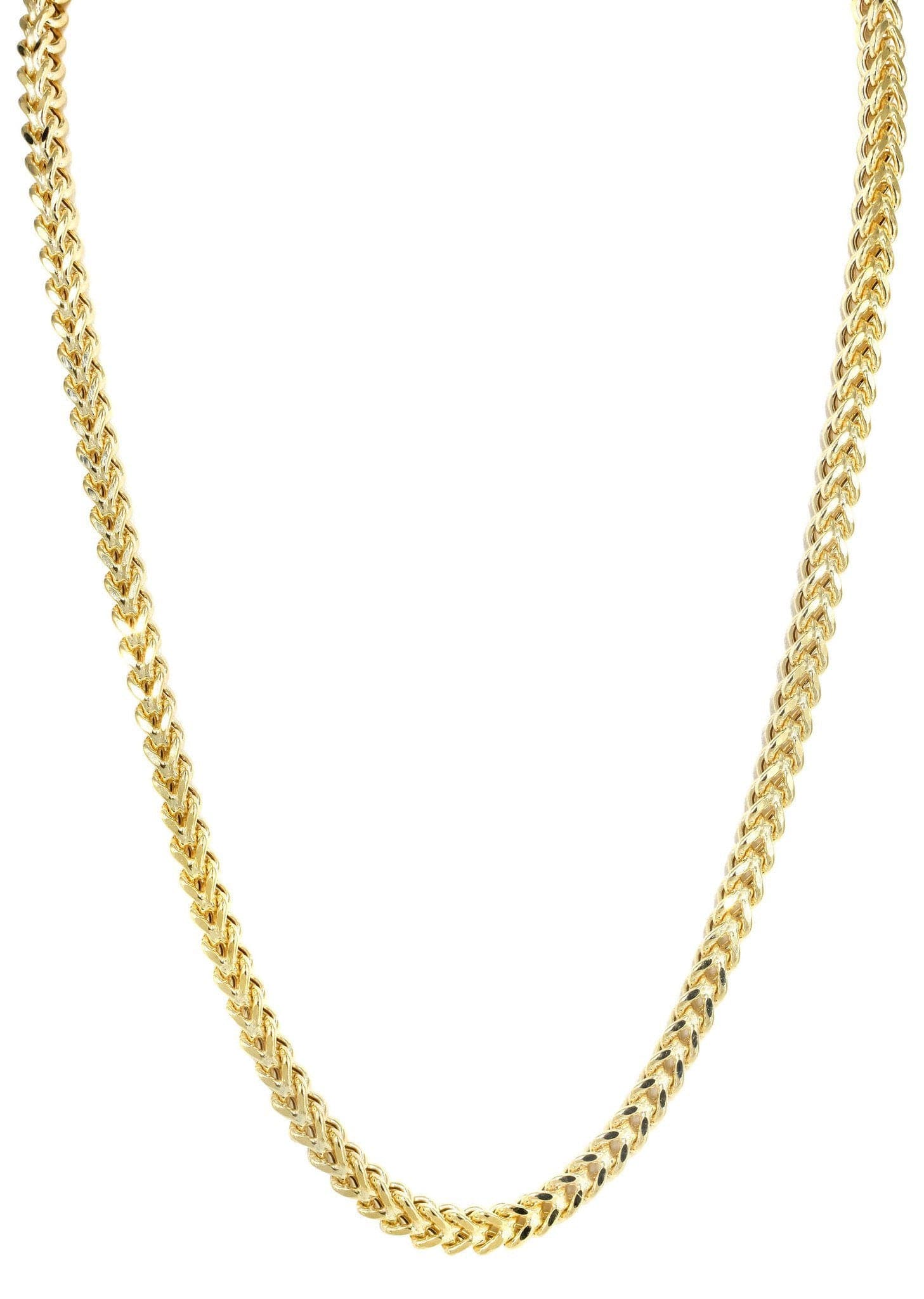 Gold Chain - Womens 10K Yellow Semi Solid Franco Chain - Image 3