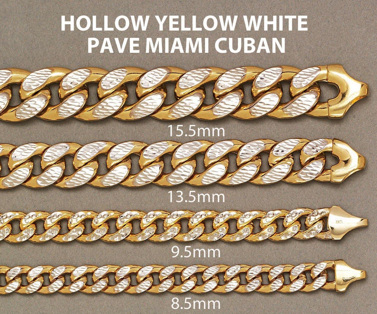 Semi Solid Womens Diamond Cut Miami Cuban Link Bracelet 10K Gold - Image 5