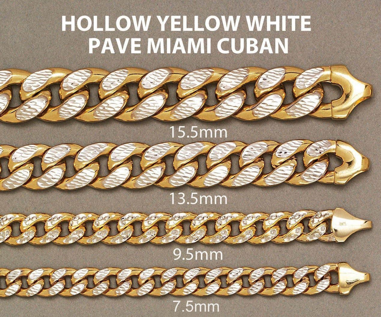 14K Gold Bracelet Semi Solid Miami Cuban Link Diamond For Women Cut - Image 6