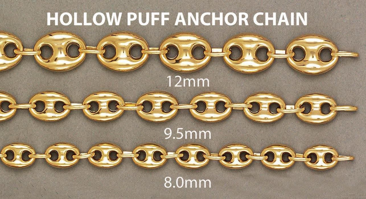 Semi Solid Womens Puff Bracelet 10K Yellow Gold - Image 4