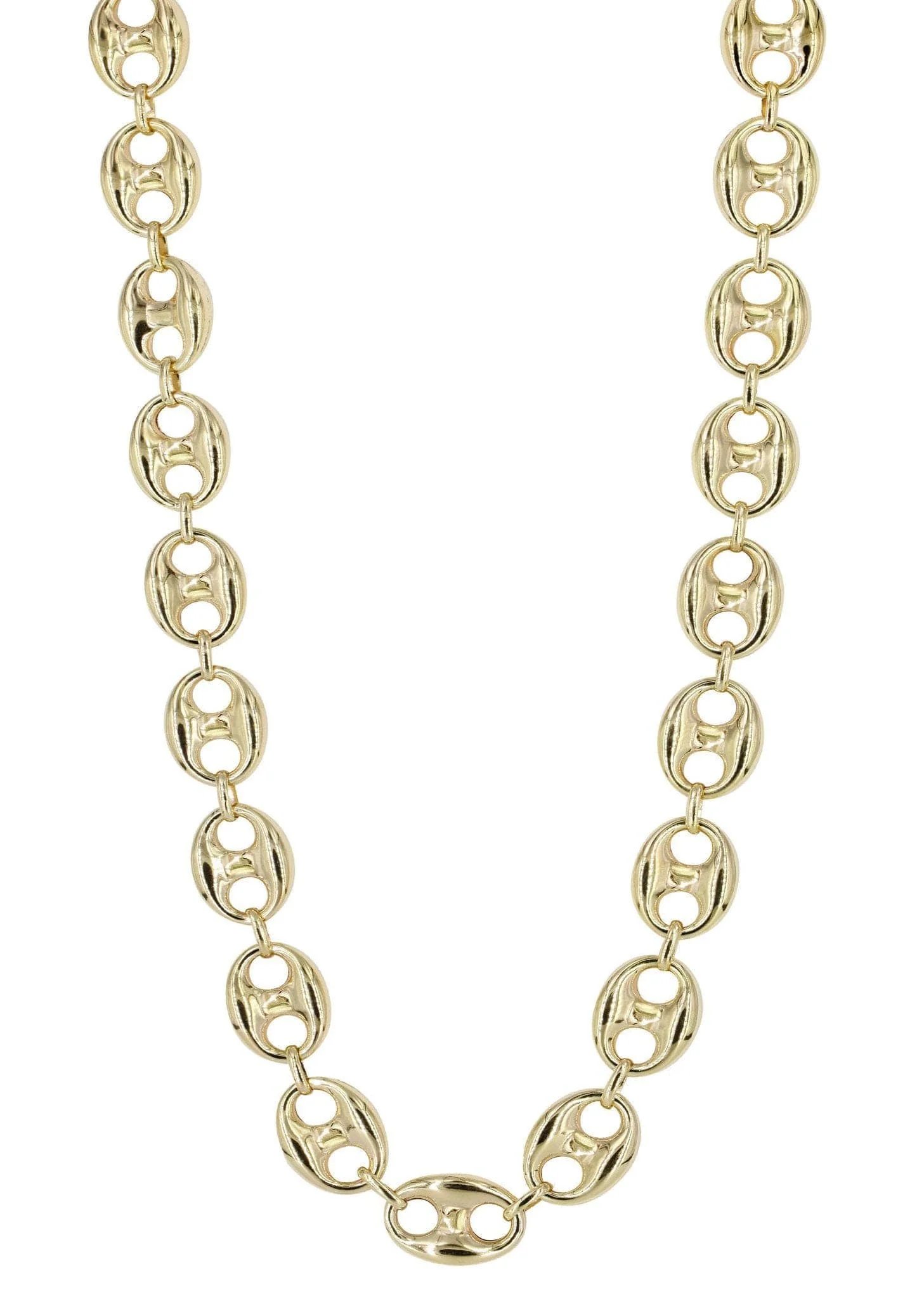 Gold Chain - Womens Semi Solid Puff Chain 10K Gold - Image 3