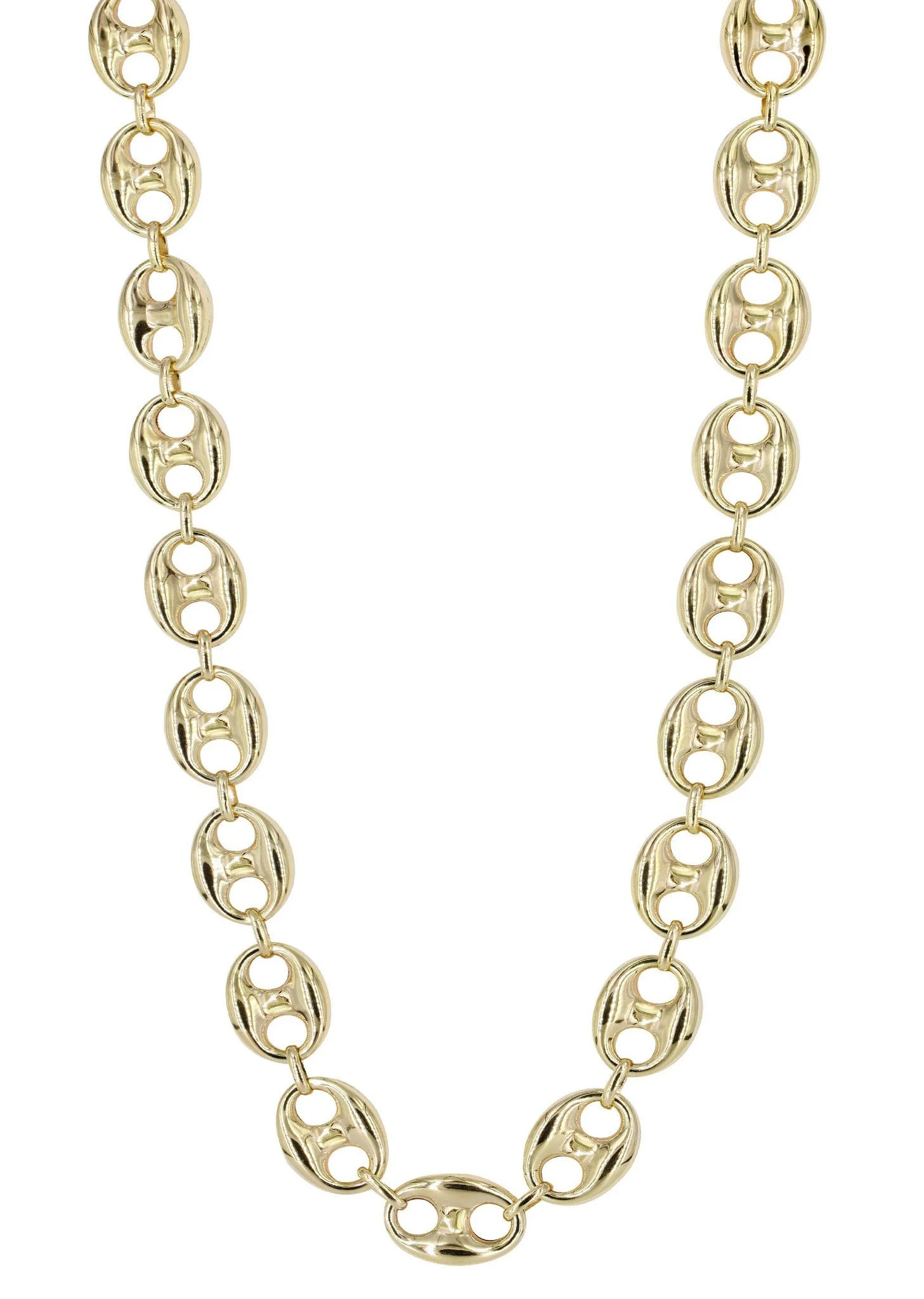 Womens 14K Gold Chain Semi Solid Puff - Image 3