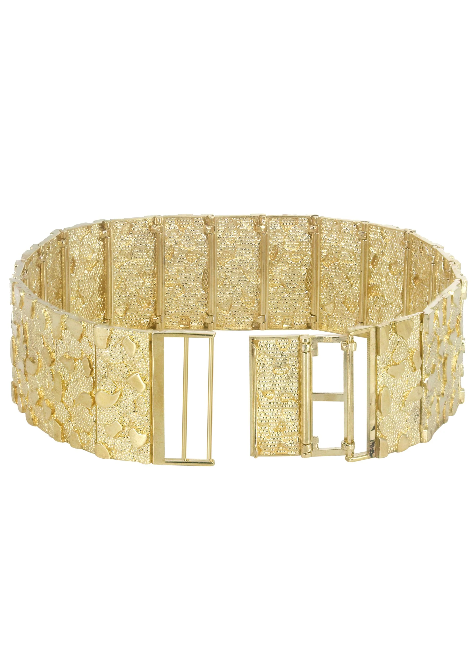 Womens Gold Nugget Bracelet 10K - Image 2