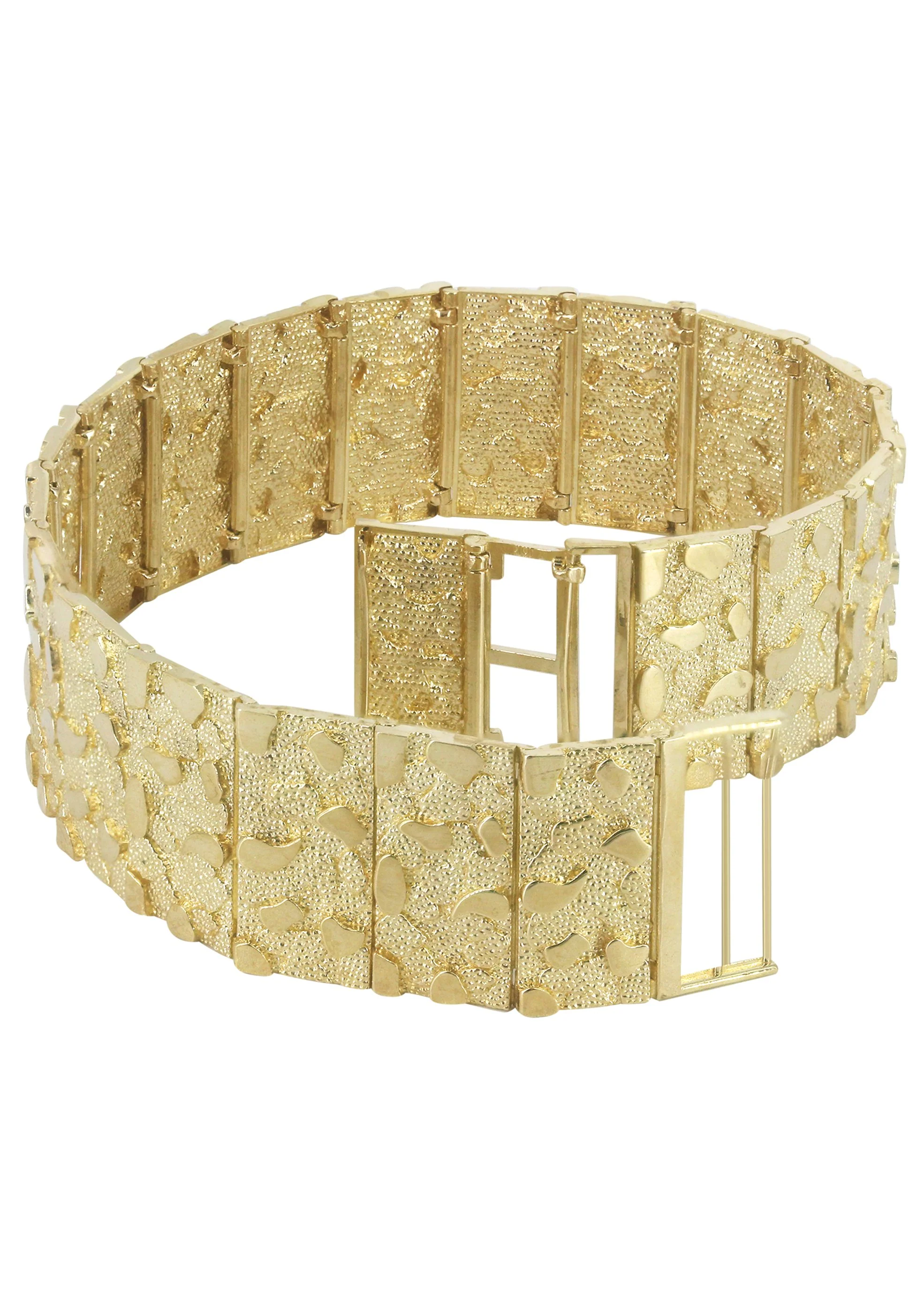 Womens Gold Nugget Bracelet 10K - Image 3