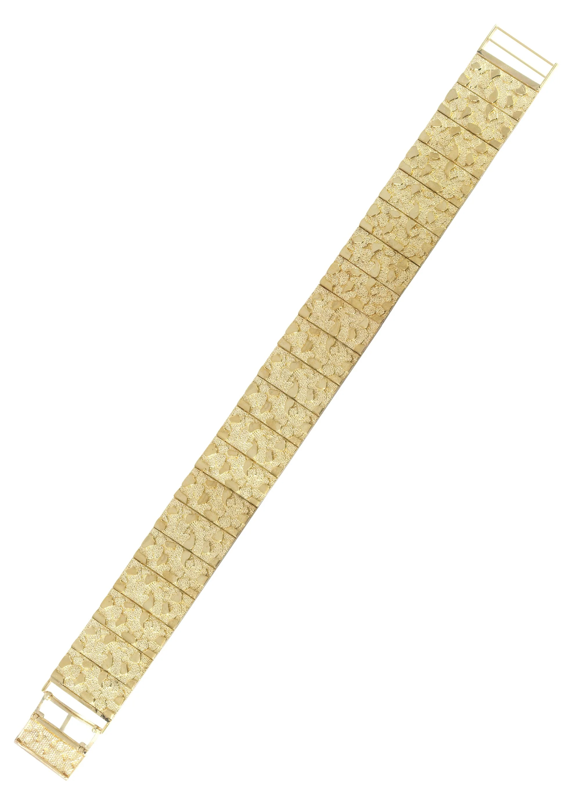 Womens Gold Nugget Bracelet 10K - Image 4