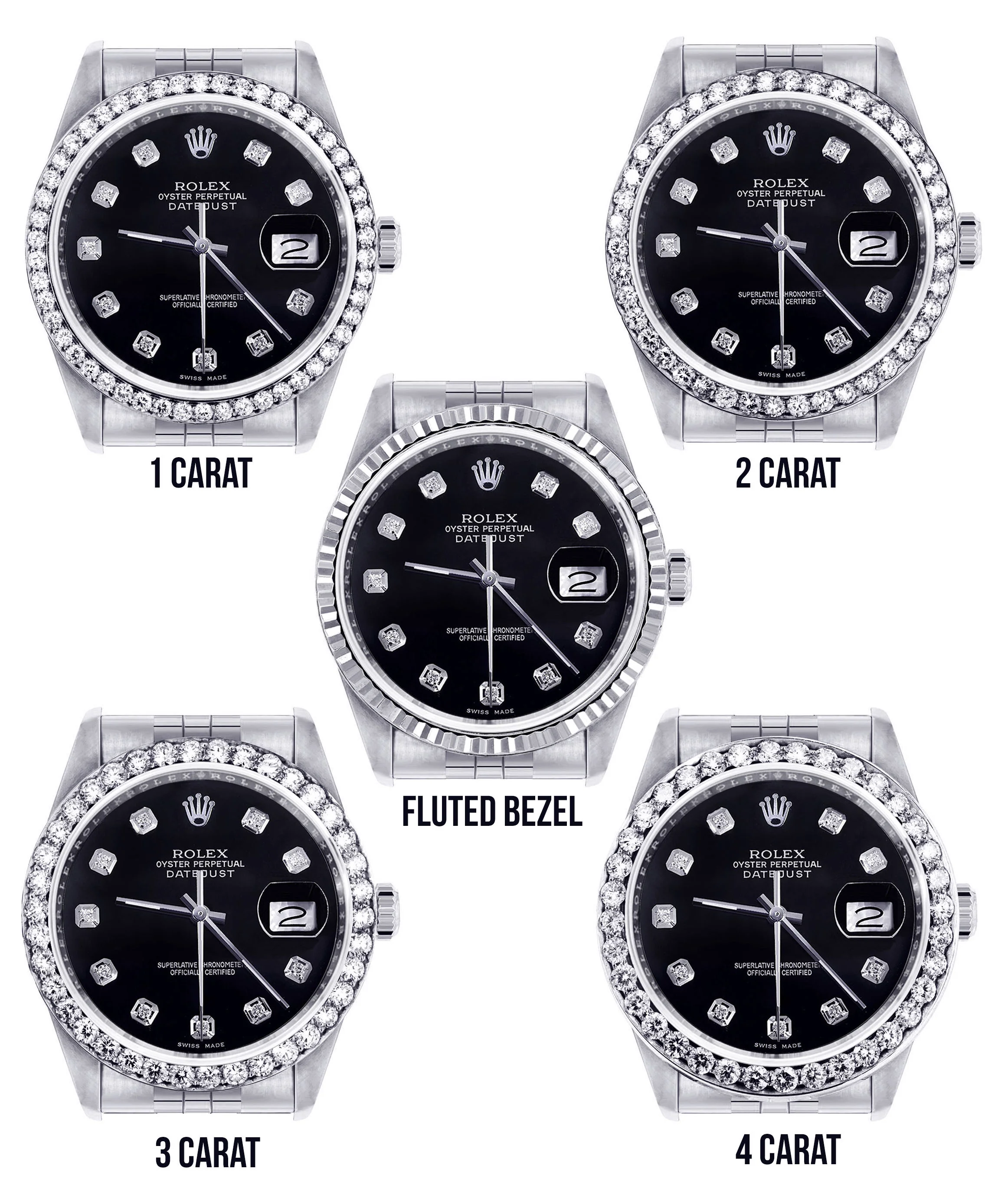 Womens Rolex Datejust Watch 16200 | 36Mm | Black Dial | Jubilee Band - Image 3
