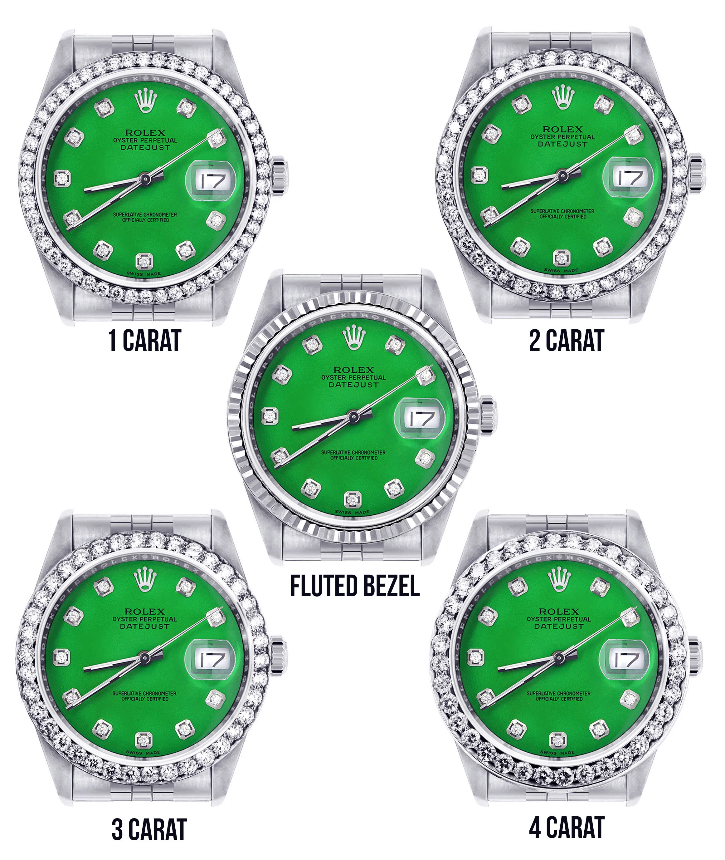 Womens Rolex Datejust Watch 16200 | 36Mm | Green Dial | Jubilee Band - Image 3