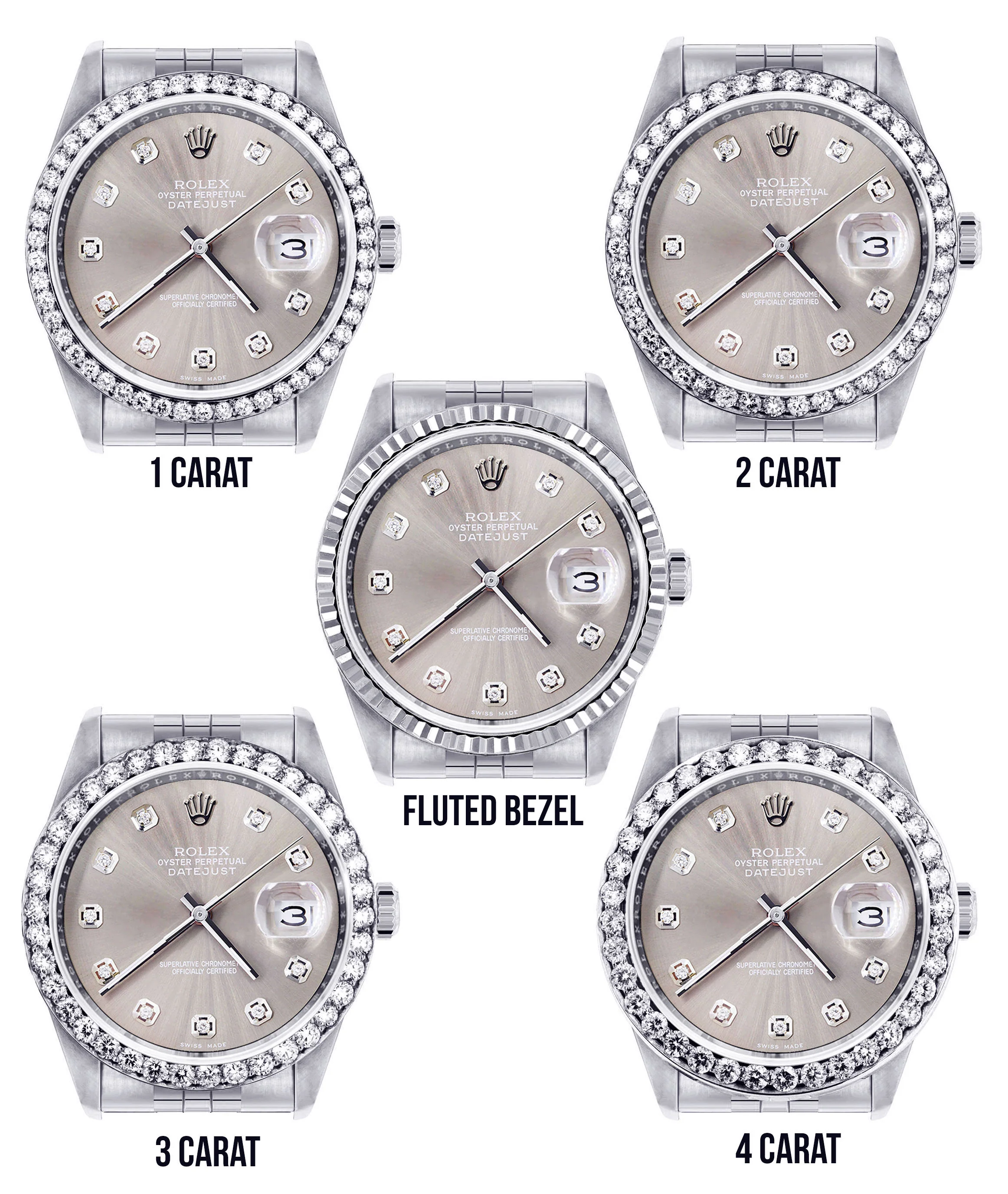 Womens Rolex Watch Datejust 16200 | 36Mm | Grey Dial | Jubilee Band - Image 3
