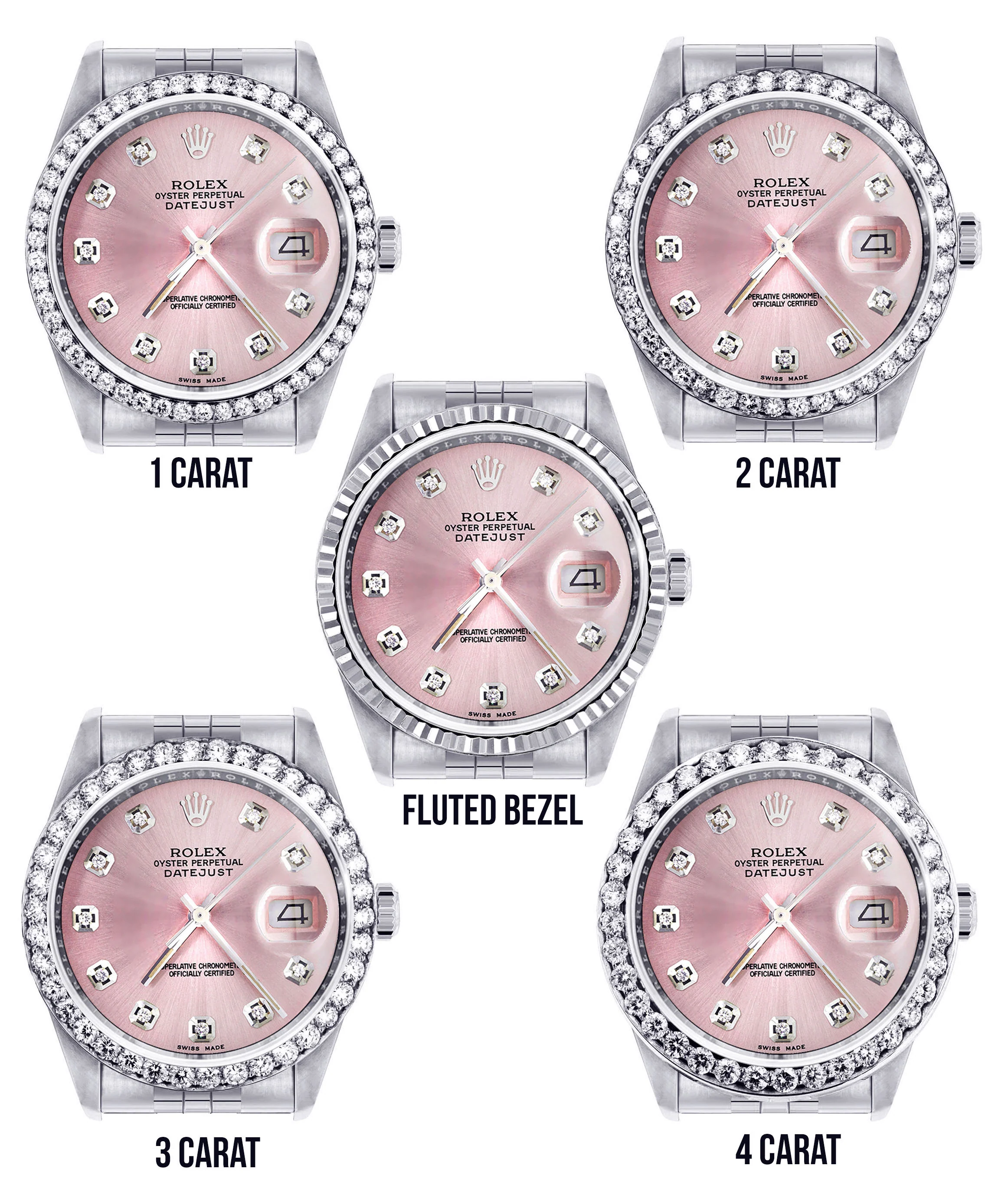 Womens Rolex Datejust Watch 16200 | 36Mm | Pink Dial | Jubilee Band - Image 3