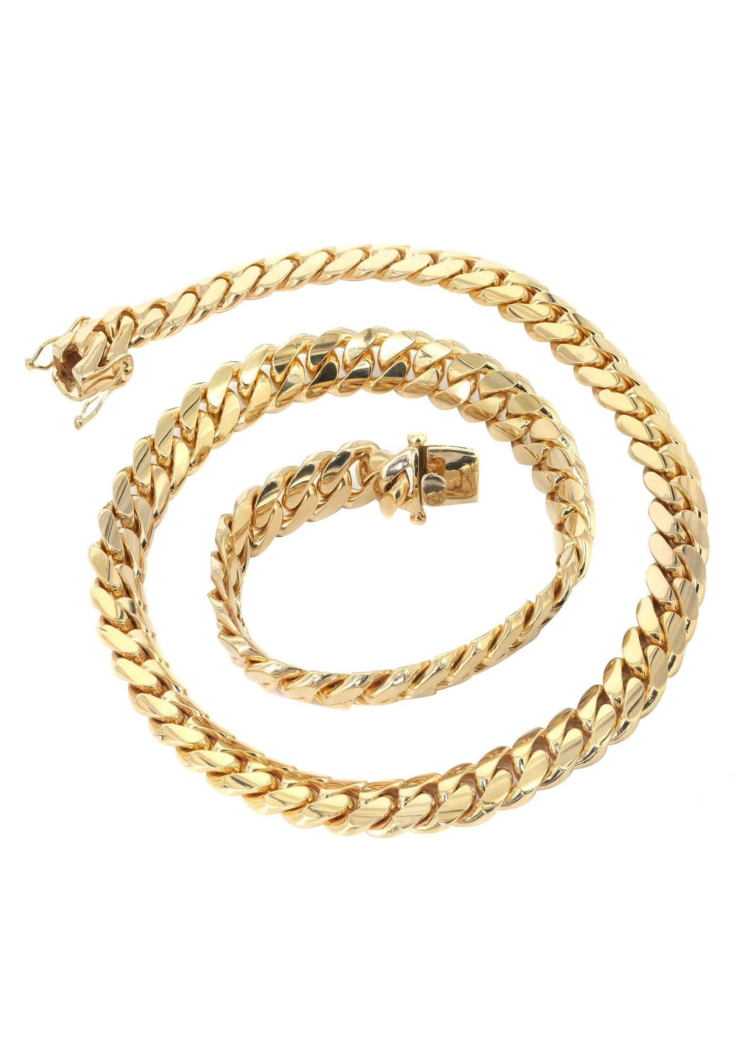 Womens Chain - Solid Miami Cuban Link 10K Gold - Image 2