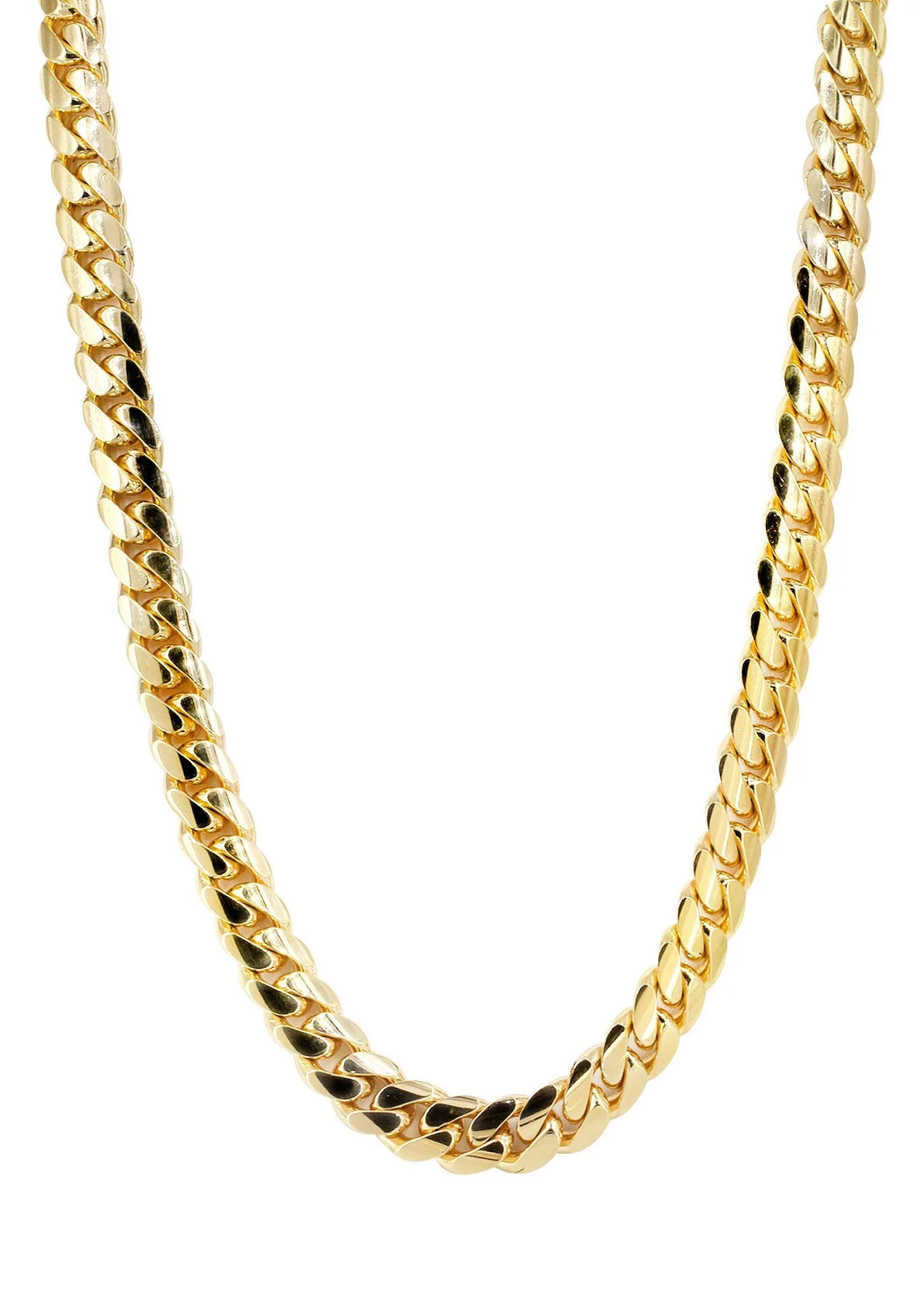 Womens Chain - Solid Miami Cuban Link 10K Gold - Image 3
