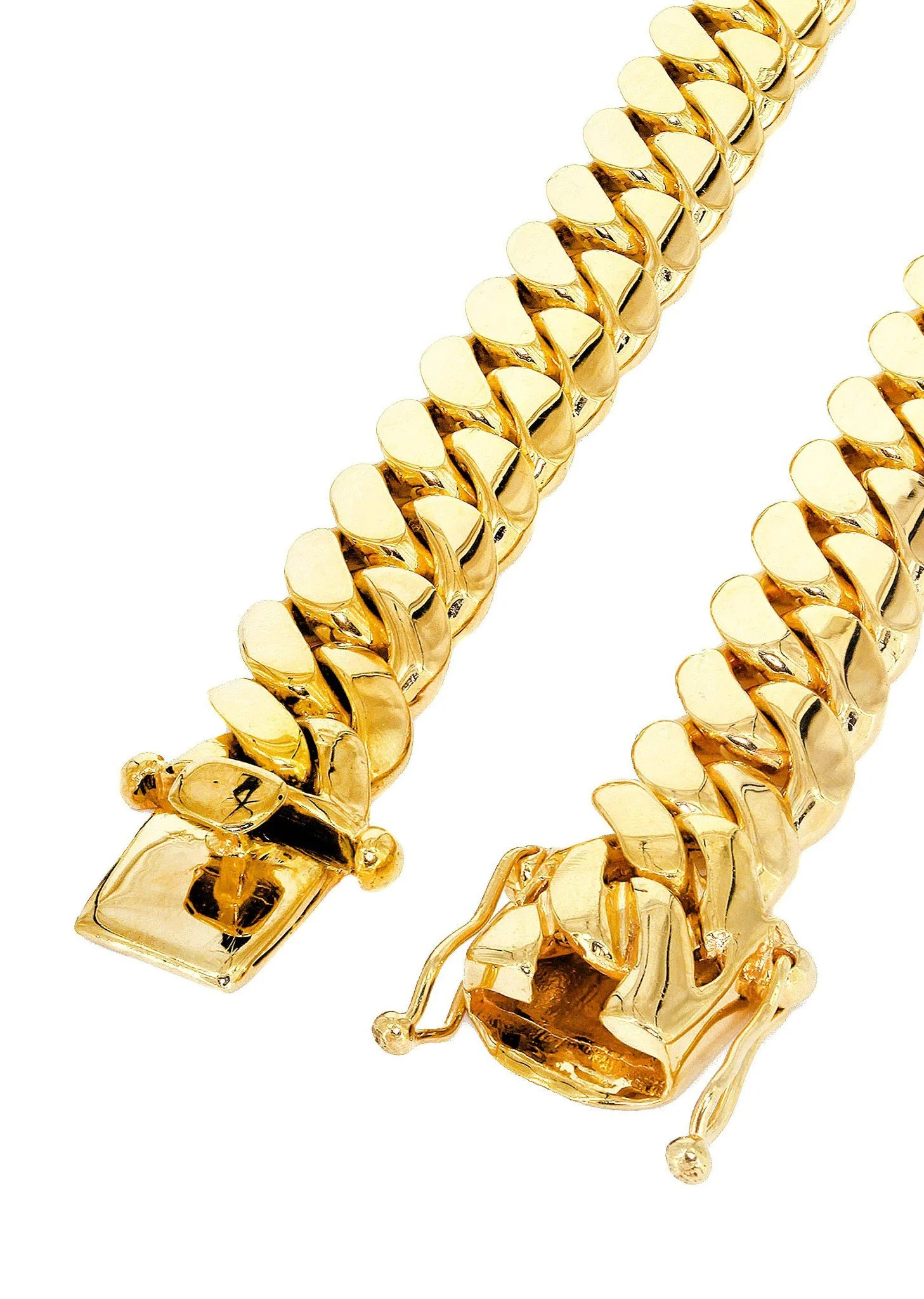 Womens 14K Gold Chain - Solid Miami Cuban Link Chain 14K Gold - Image 4