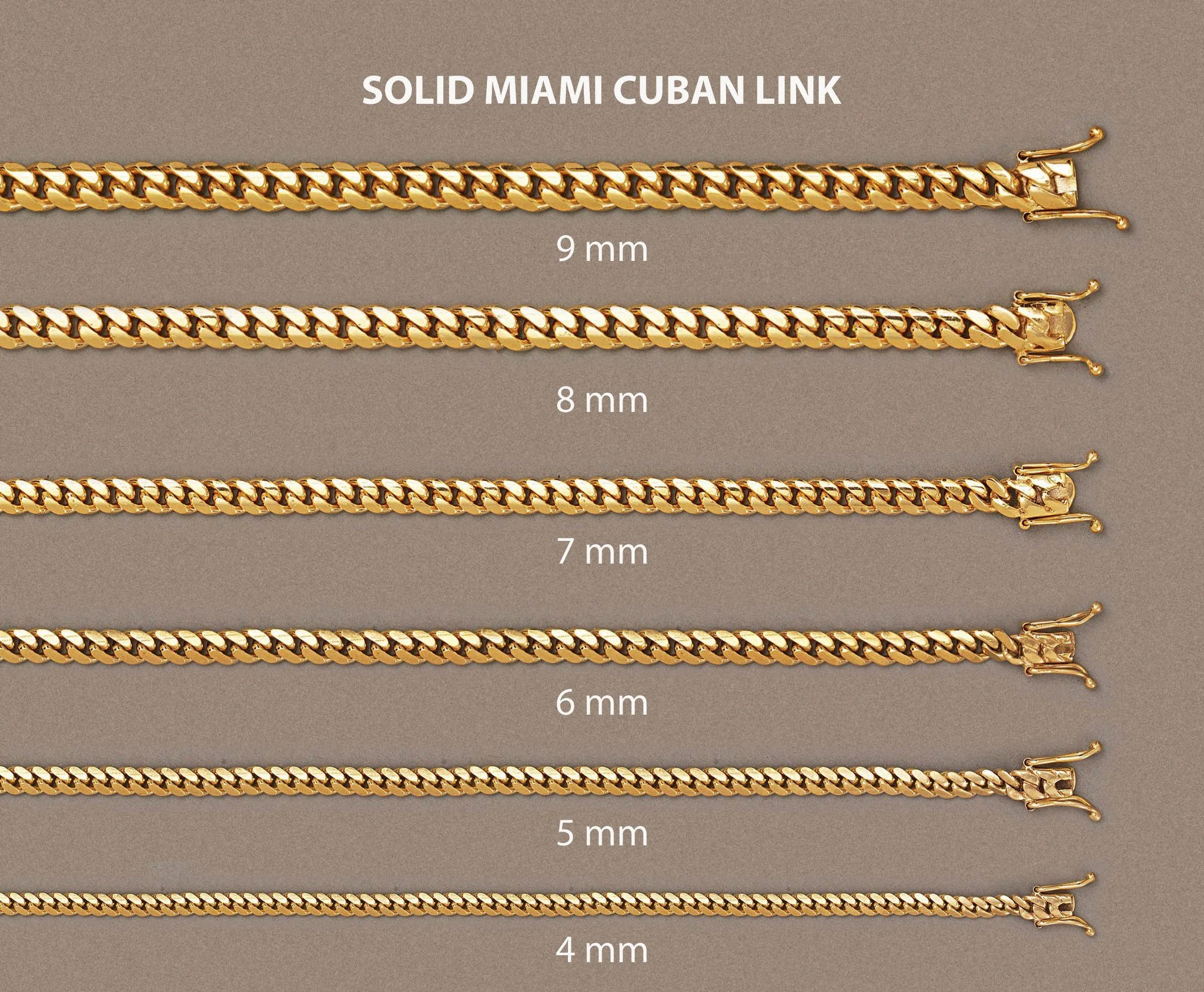 Womens 14K Gold Chain - Solid Miami Cuban Link Chain 14K Gold - Image 7