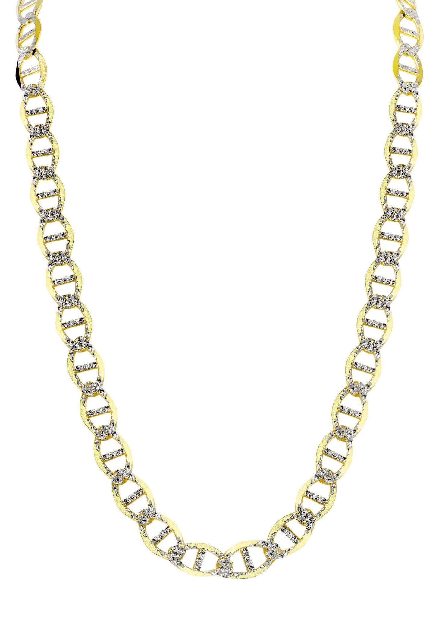 Gold Chain - Womens Diamond Cut Mariner Chain 10K Gold - Image 3