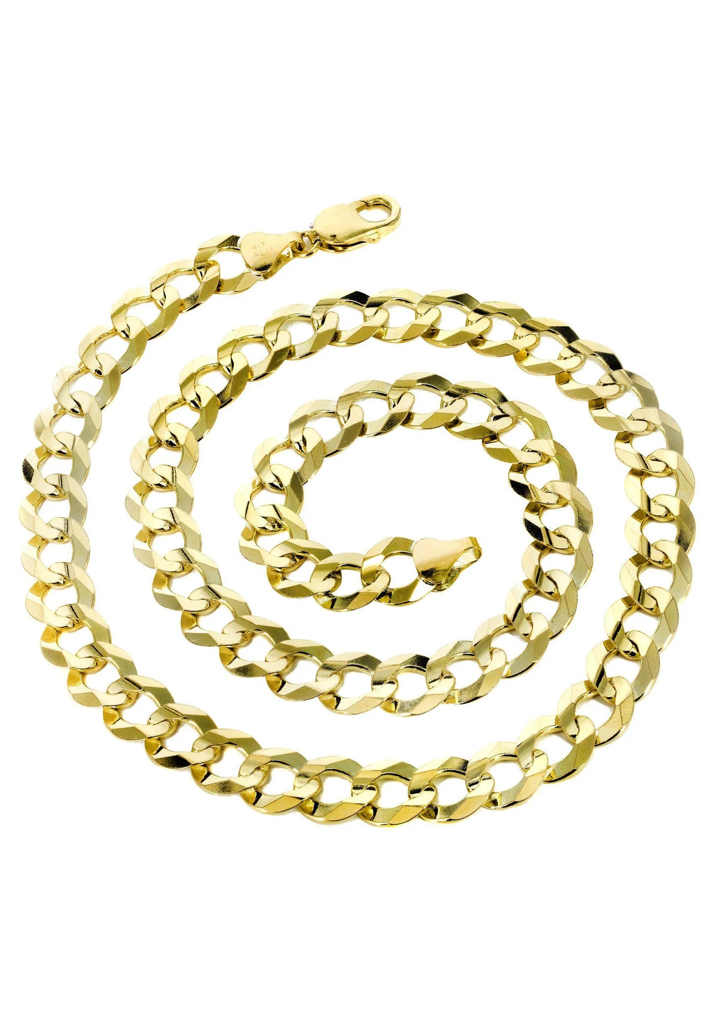 Womens Gold Chain - Solid Cuban Link 10K Gold - Image 2