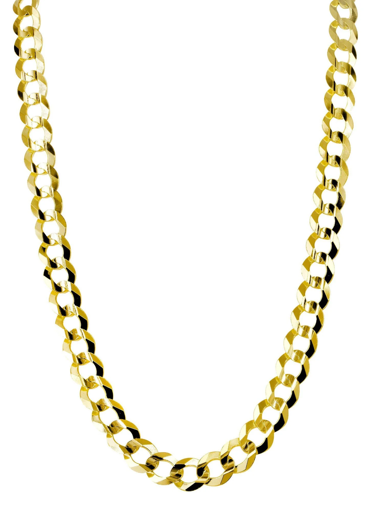 Womens Gold Chain - Solid Cuban Link 10K Gold - Image 3