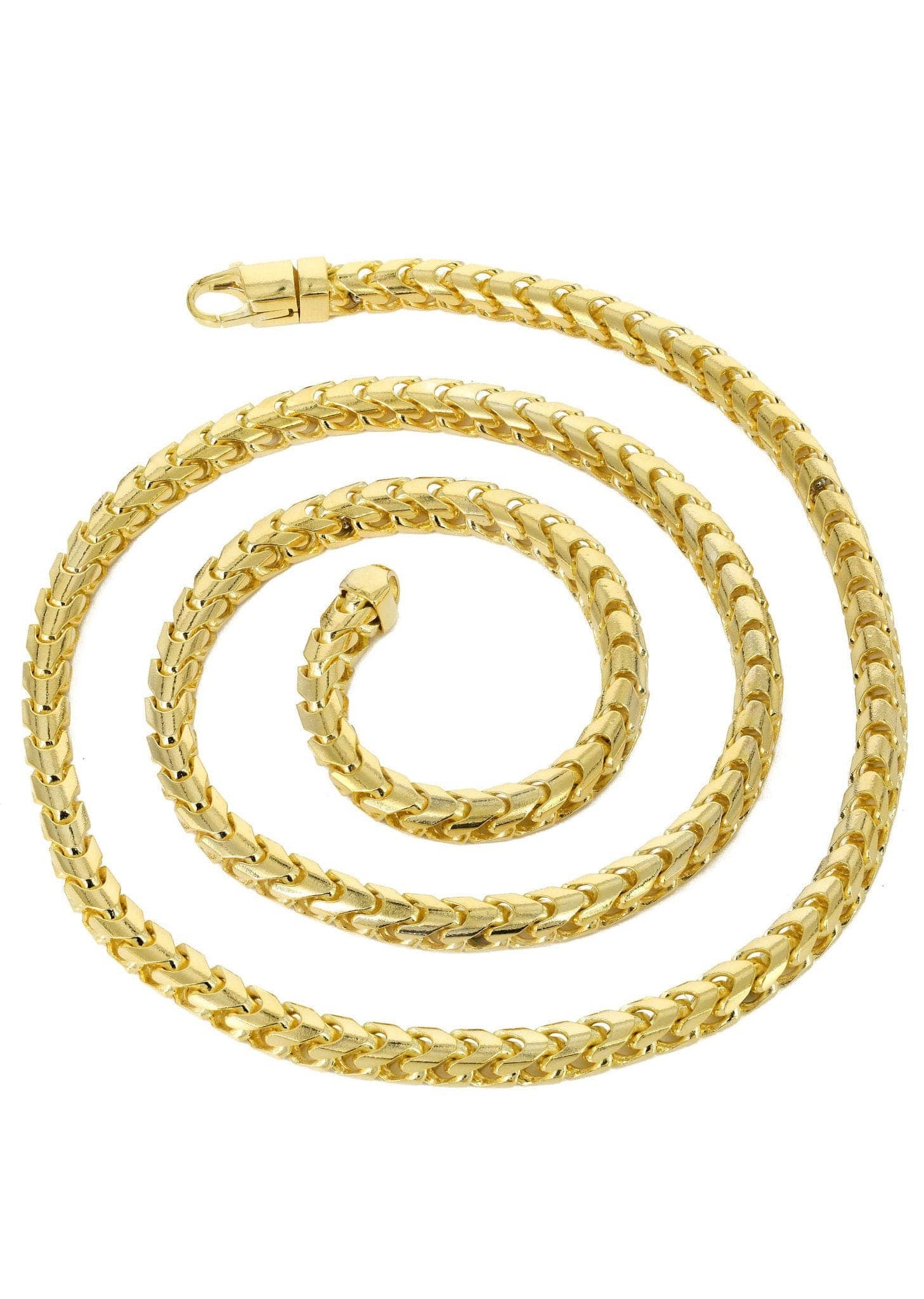 Gold Chain - Womens Solid Franco Chain 10K Yellow Gold - Image 2