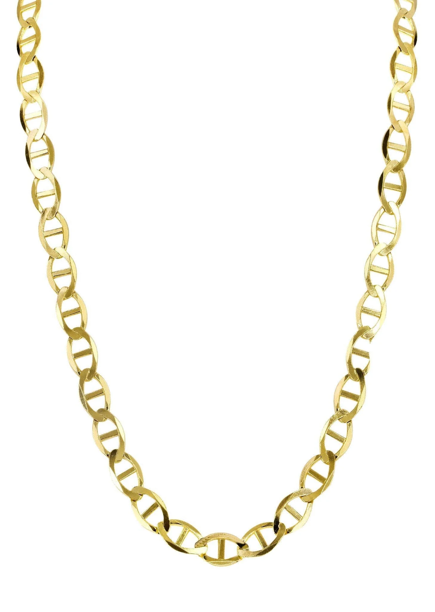 Gold Chain - Womens Solid Mariner Chain 10K Gold - Image 3