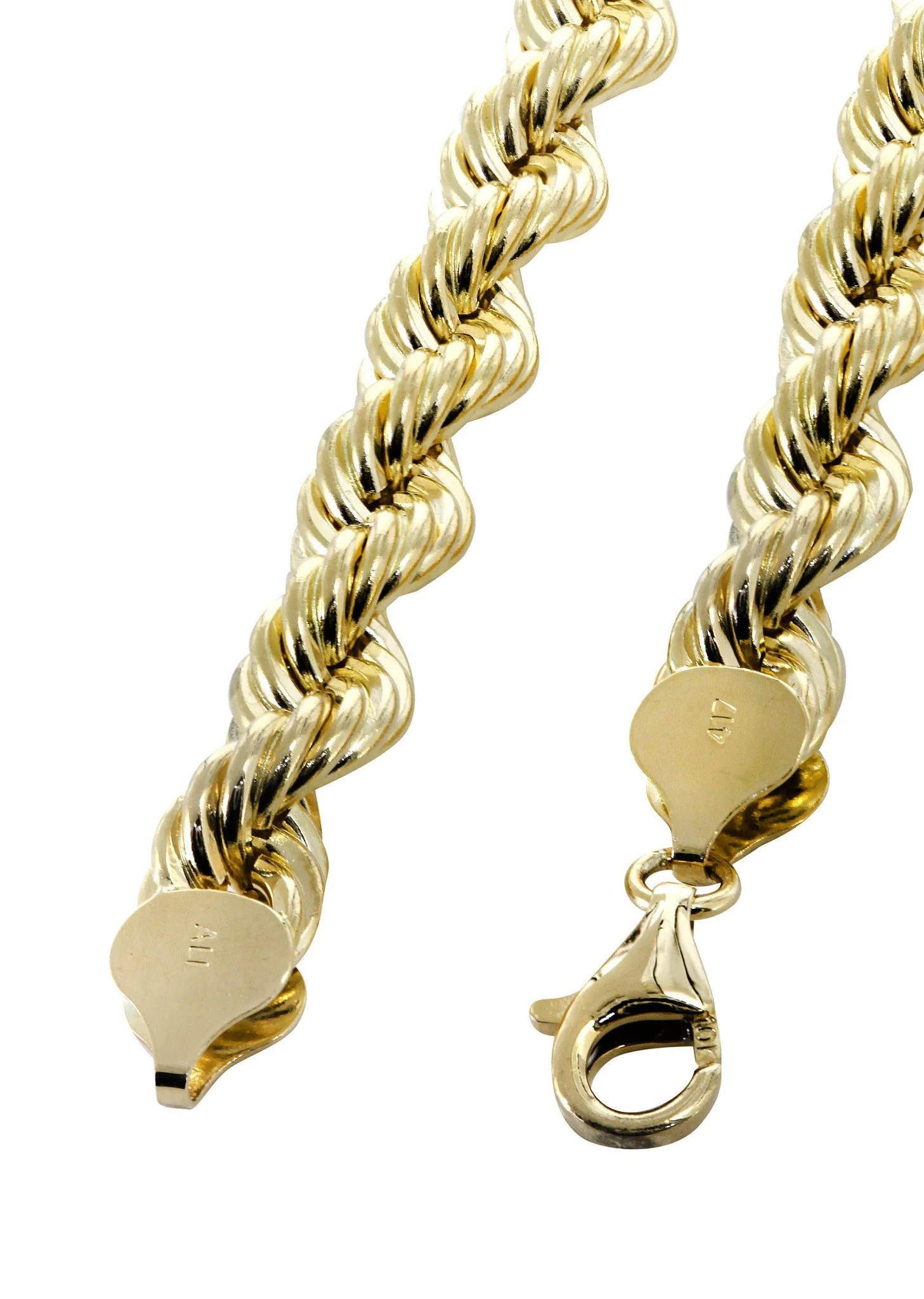 Womens 14K Gold Chain - Solid Rope Chain - Image 4