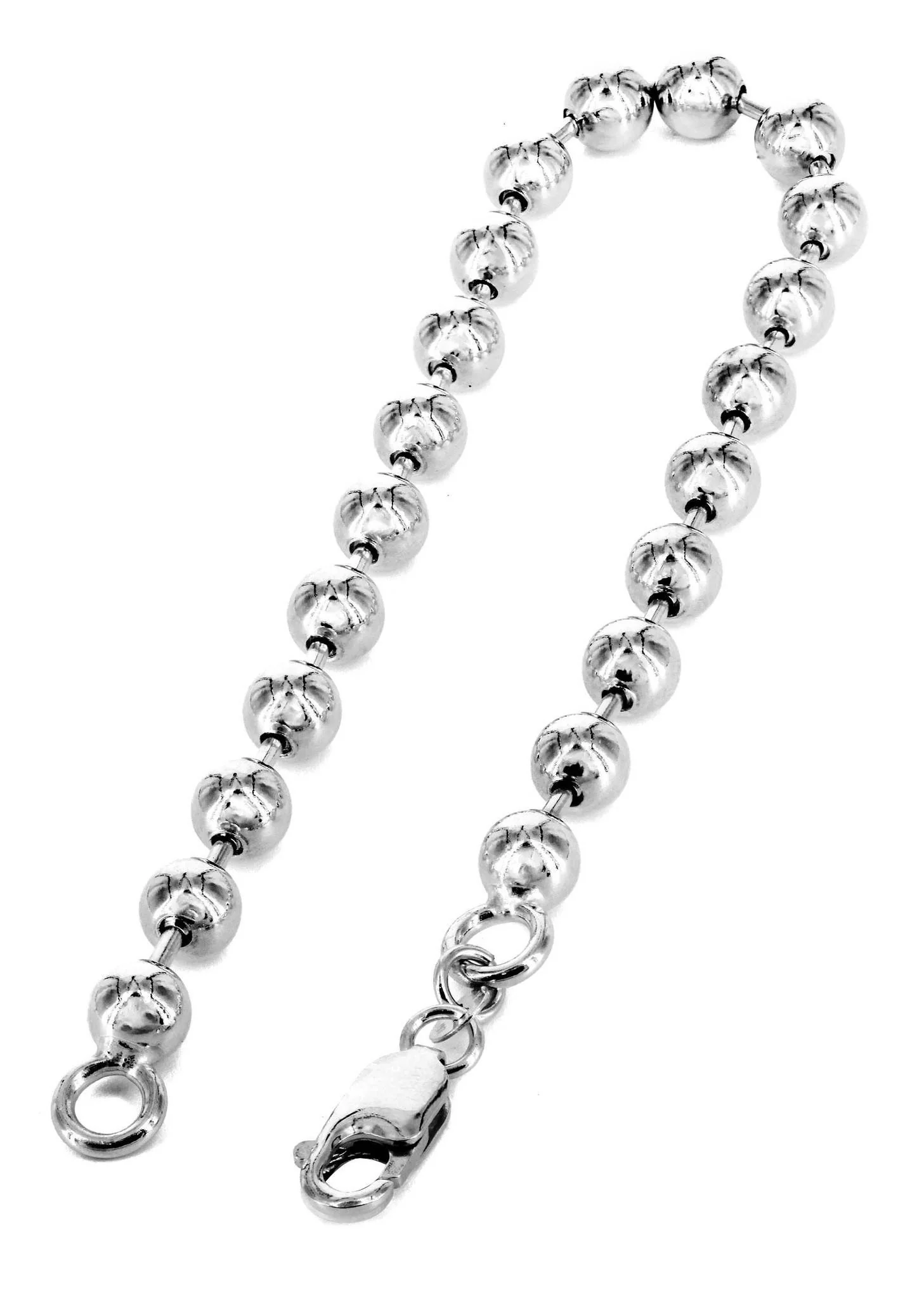 Womens Dog Tag Bracelet 10K White Gold - Image 2