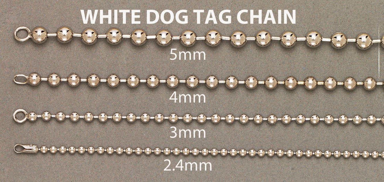 Womens Dog Tag Bracelet 10K White Gold - Image 4