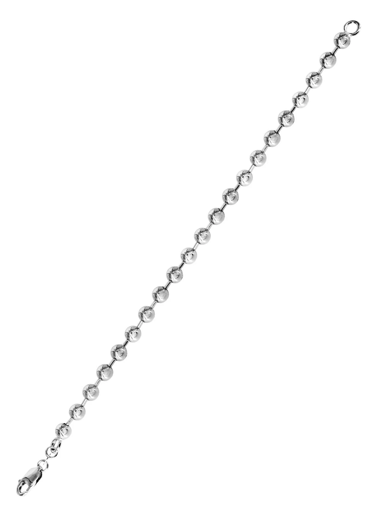 14K White Gold Bracelet Dog Tag For Women - Image 3
