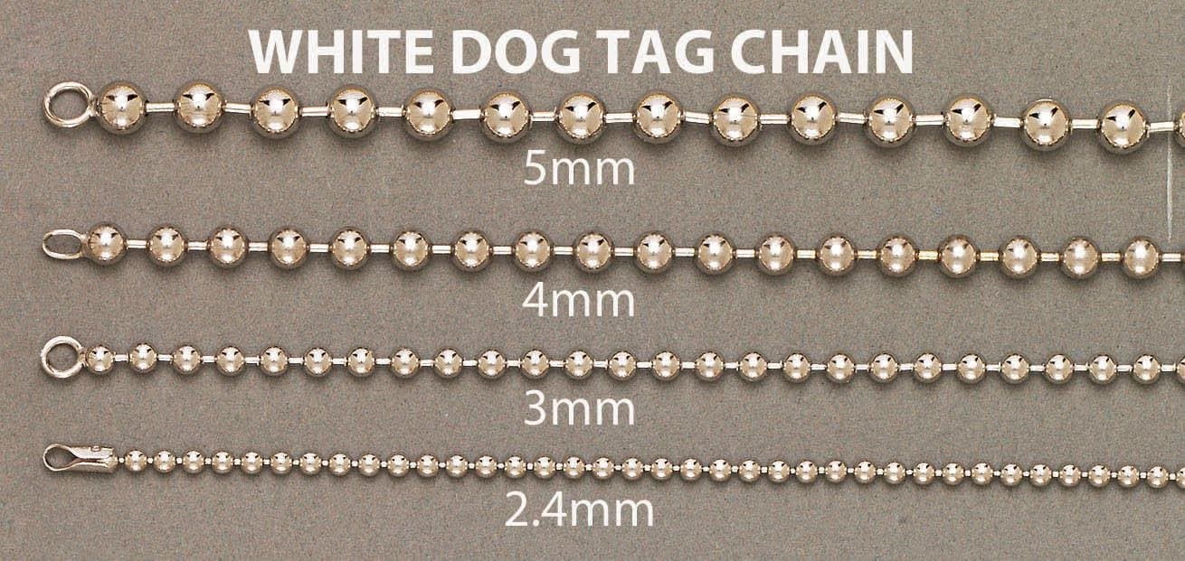 14K White Gold Bracelet Dog Tag For Women - Image 4