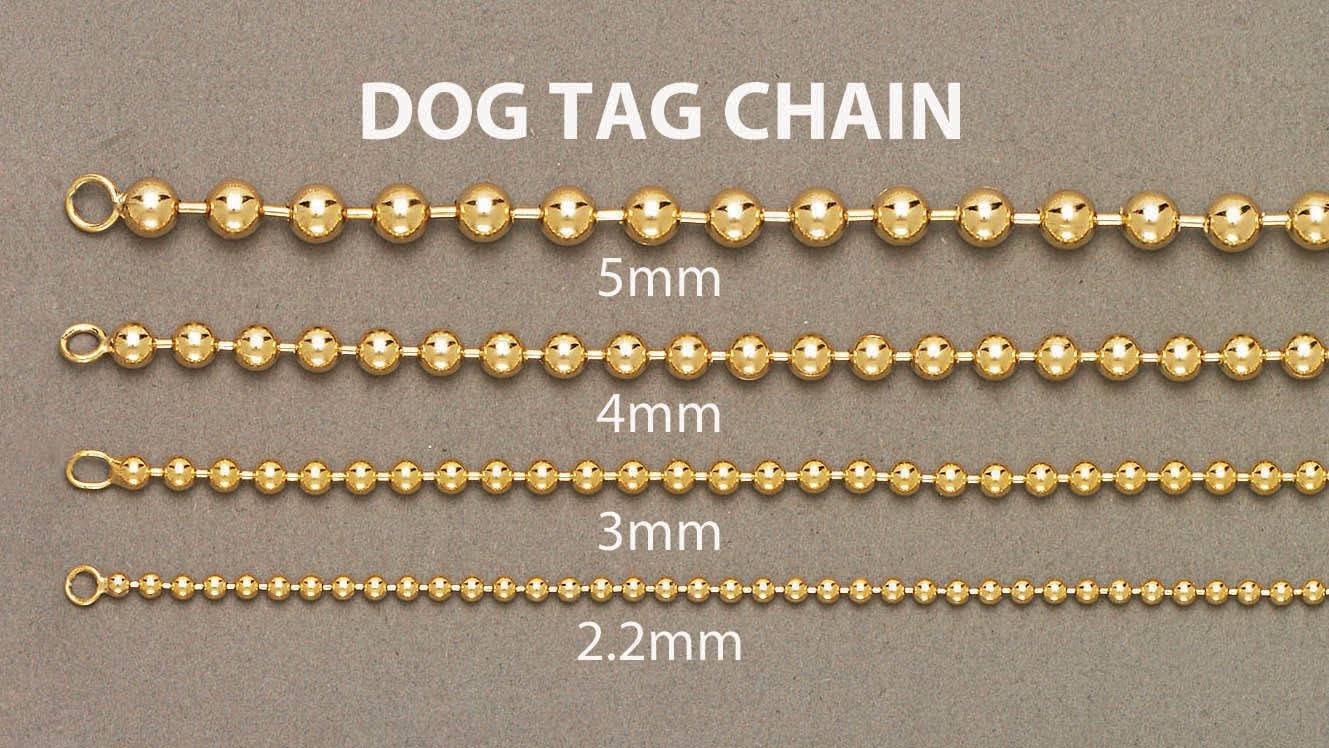Womens 14K Gold Chain - Dog Tag Chain - Image 5